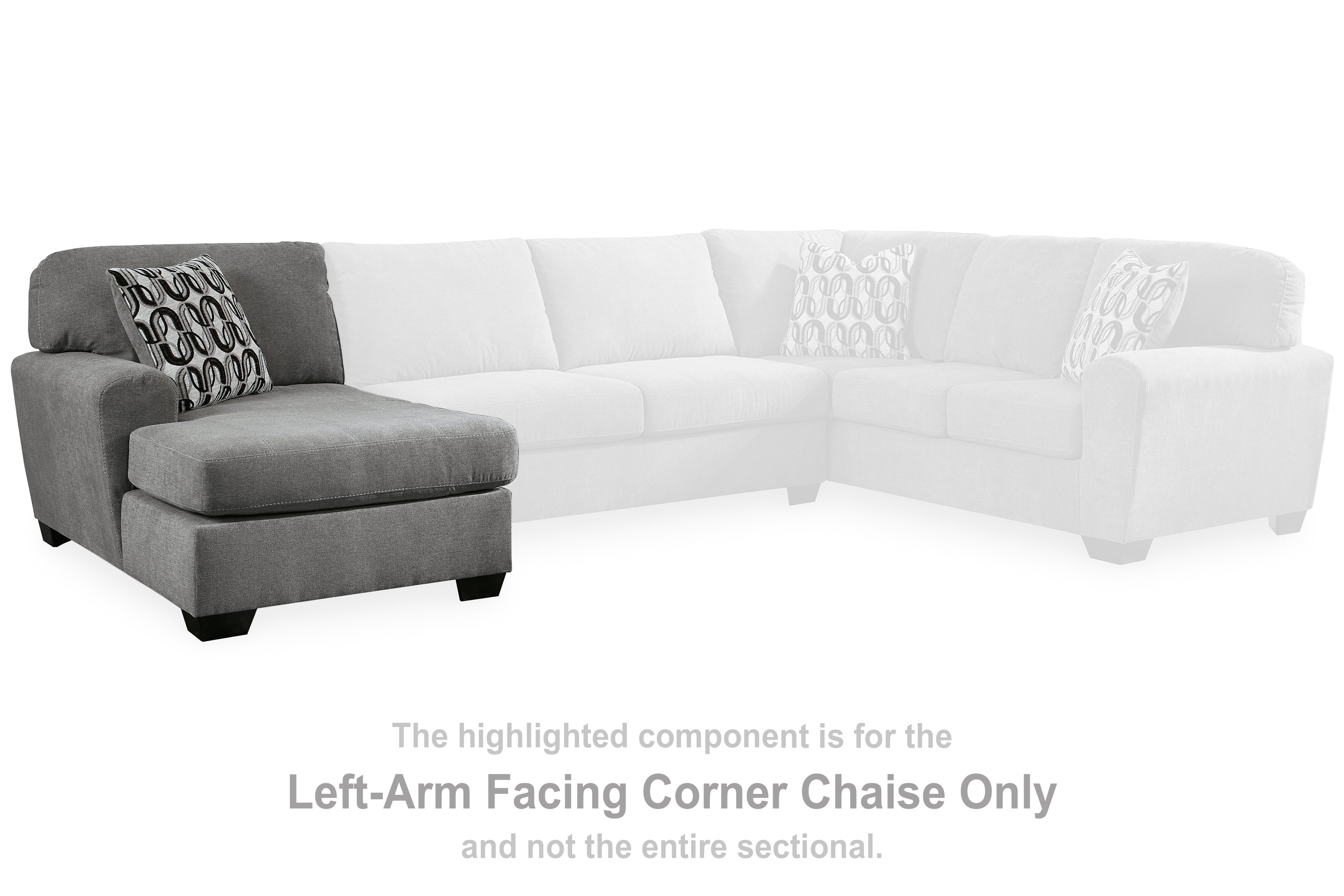 Birkdale Court Gray Left-Arm Facing Corner Chaise - 3240216
