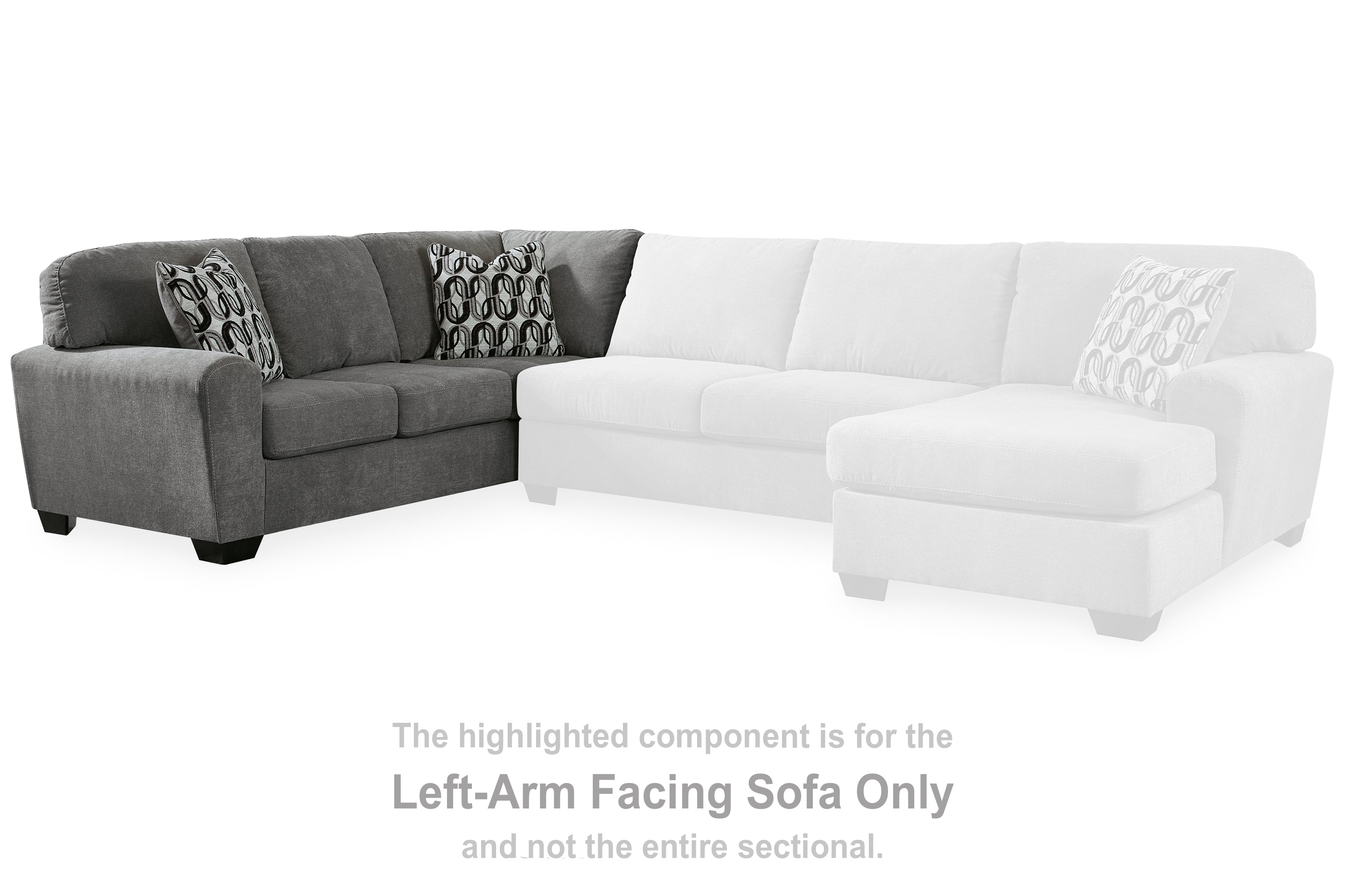 Birkdale Court Gray Left-Arm Facing Sofa - 3240266