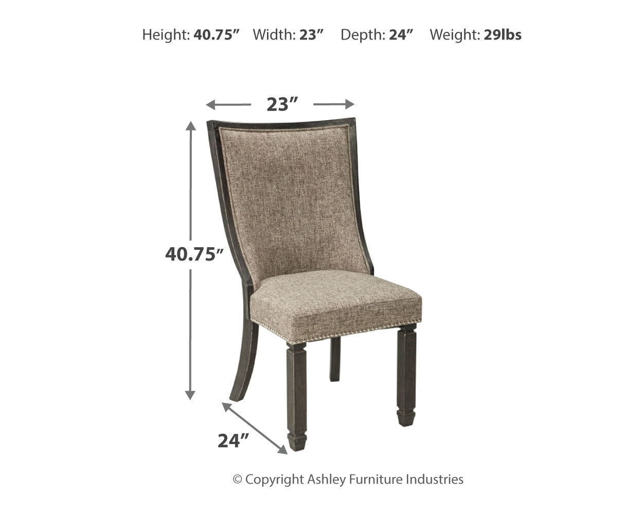 Tyler Creek Black/Grayish Brown Dining Table and 4 Chairs from Ashley - Luna Furniture