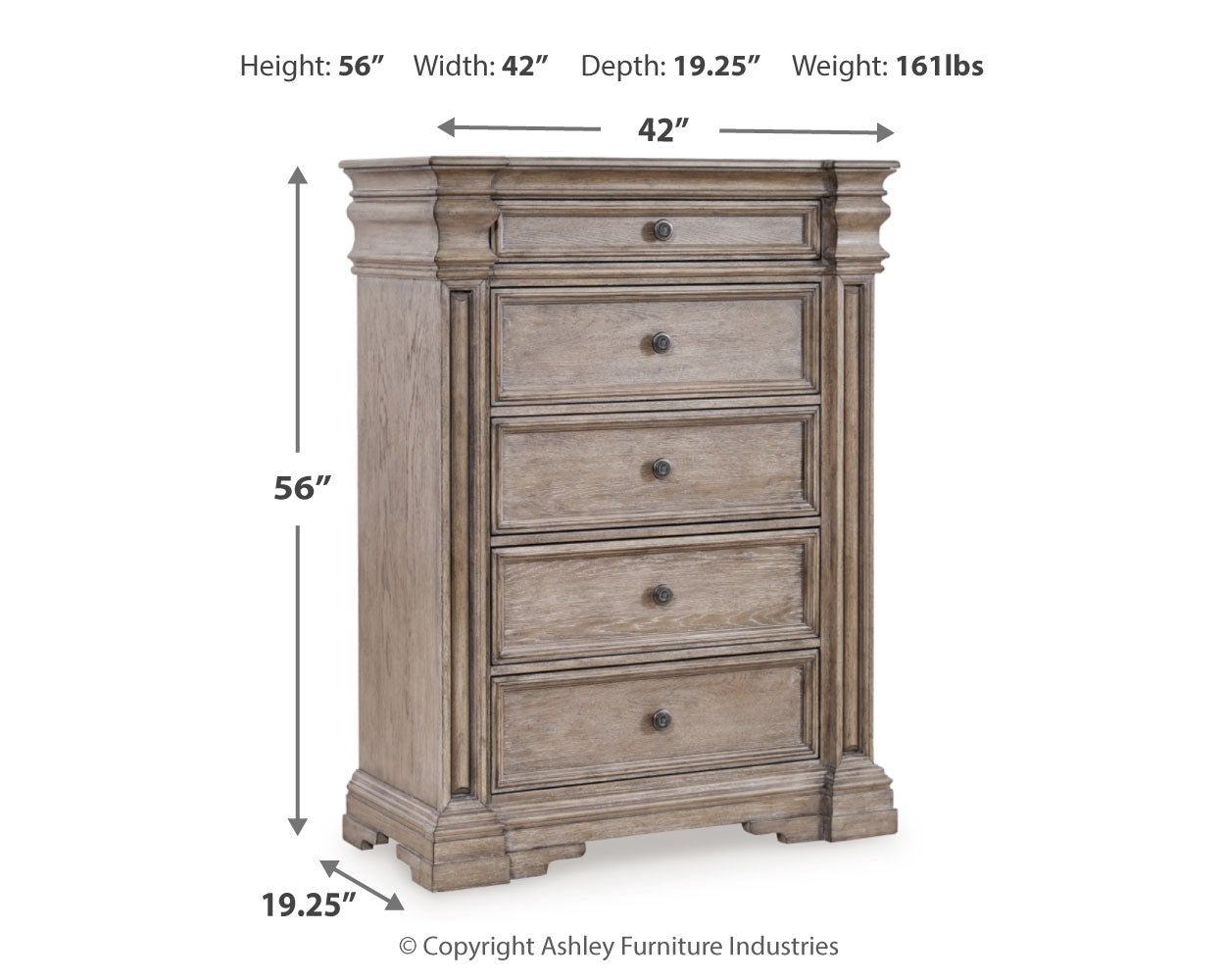 Blairhurst King Panel Bed, Dresser, Chest and 2 Nightstands - B916B11