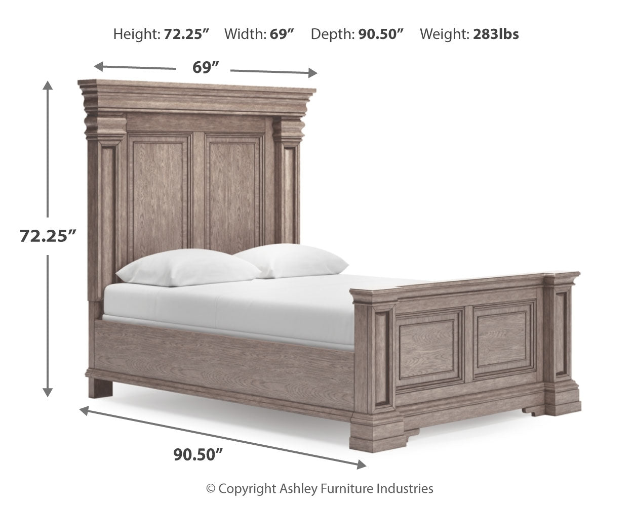 Blairhurst Queen Panel Bed, Dresser, Mirror and 2 Nightstands - B916B10