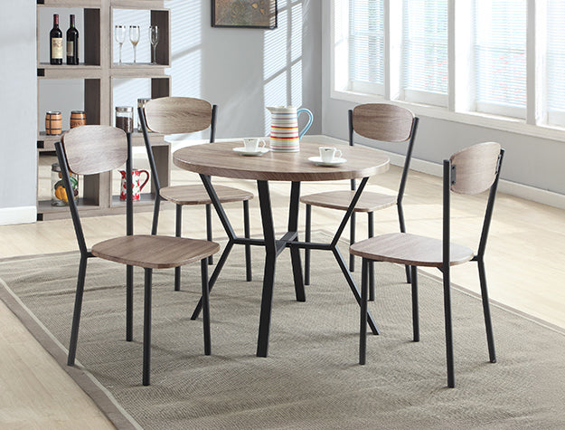 Blake 5Pk Round Dining Set Greywash - 1230SET-GW