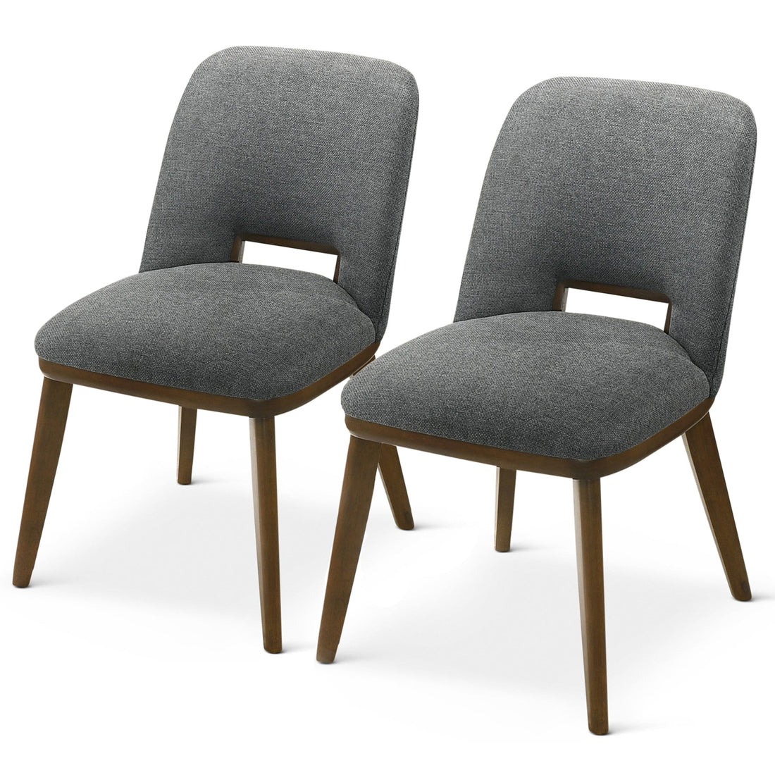 Blake Dark Grey Fabric Dining Chair (Set Of 2) - DCH00400601
