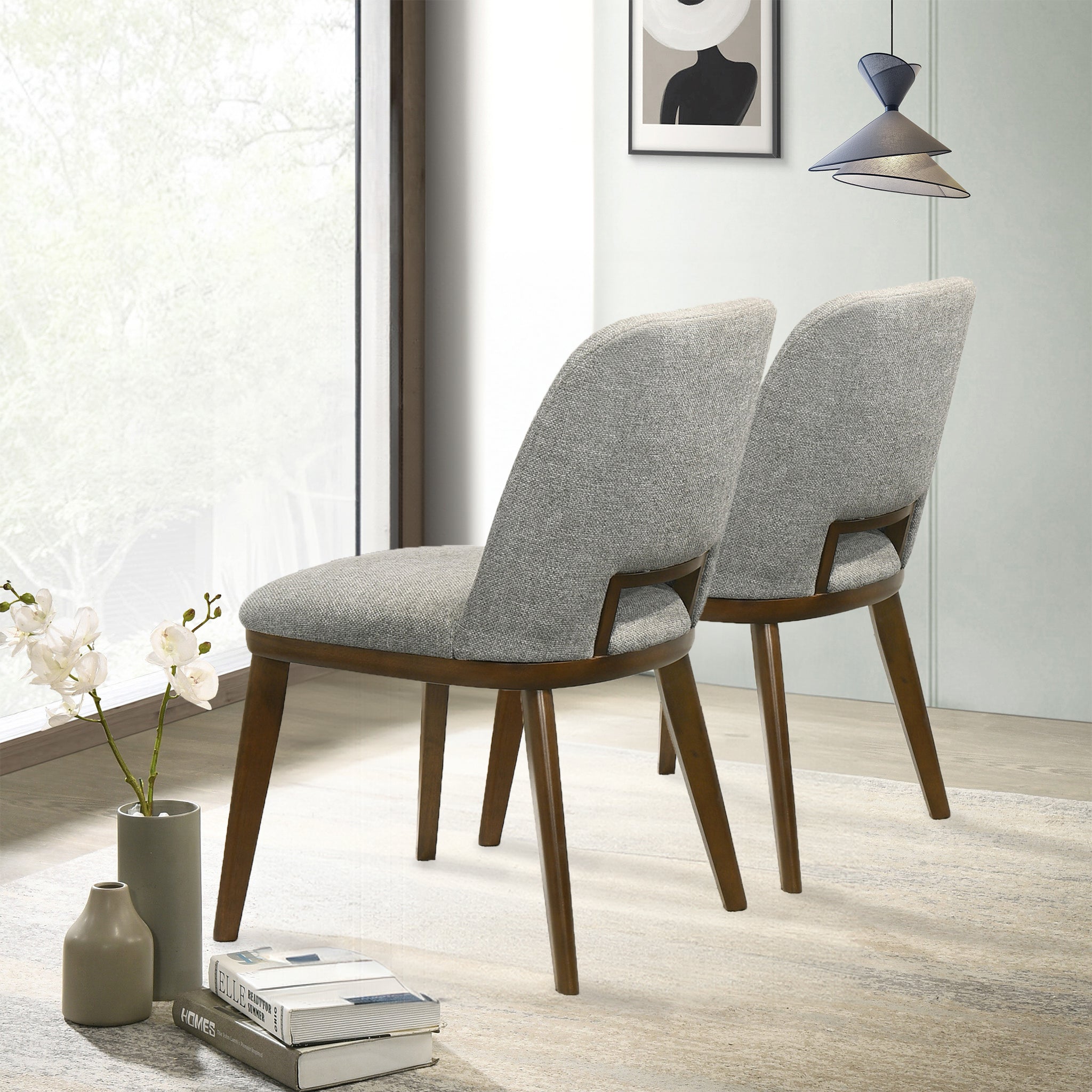 Blake Light Grey Fabric Dining Chair (Set Of 2) - DCH00400602