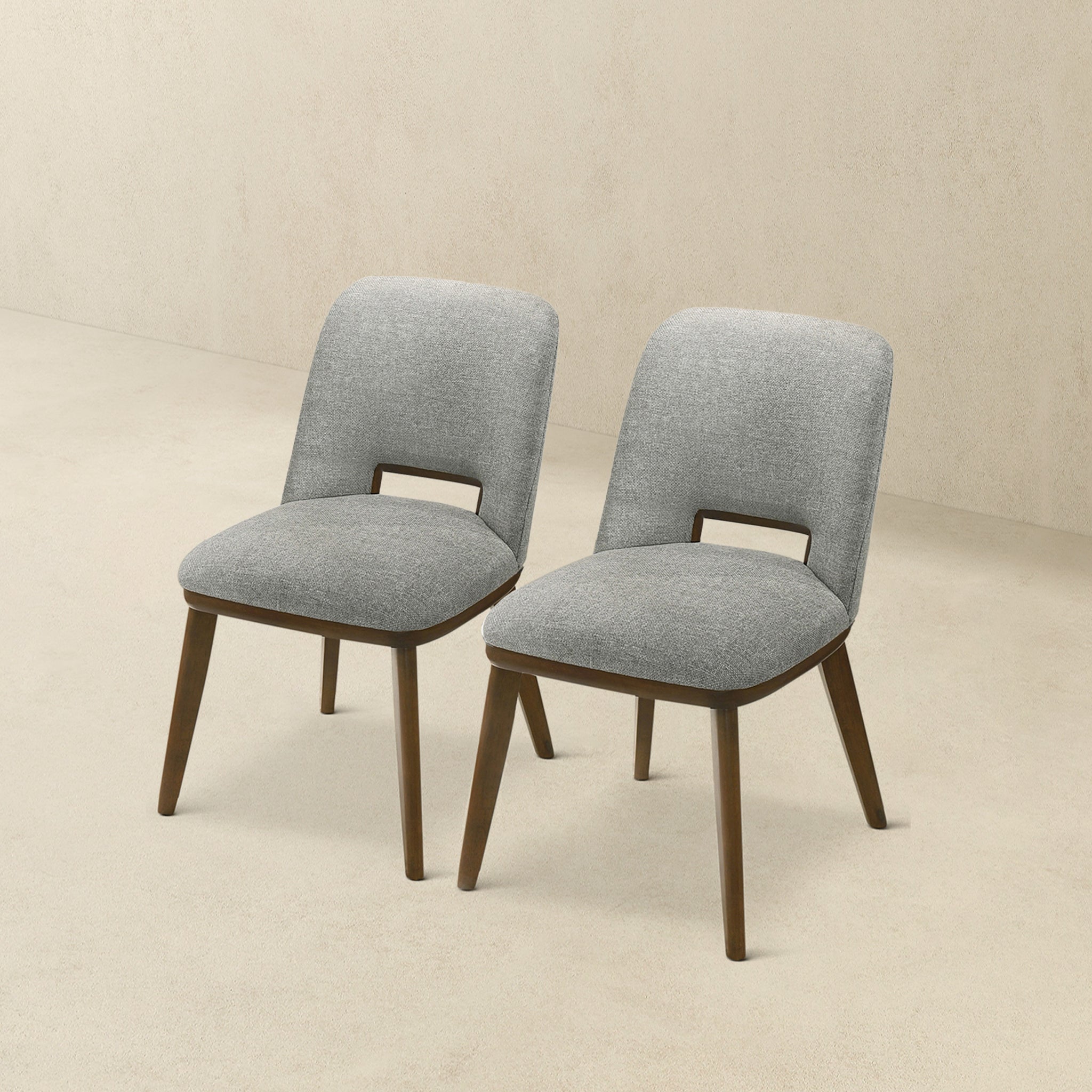Blake Light Grey Fabric Dining Chair (Set Of 2) - DCH00400602