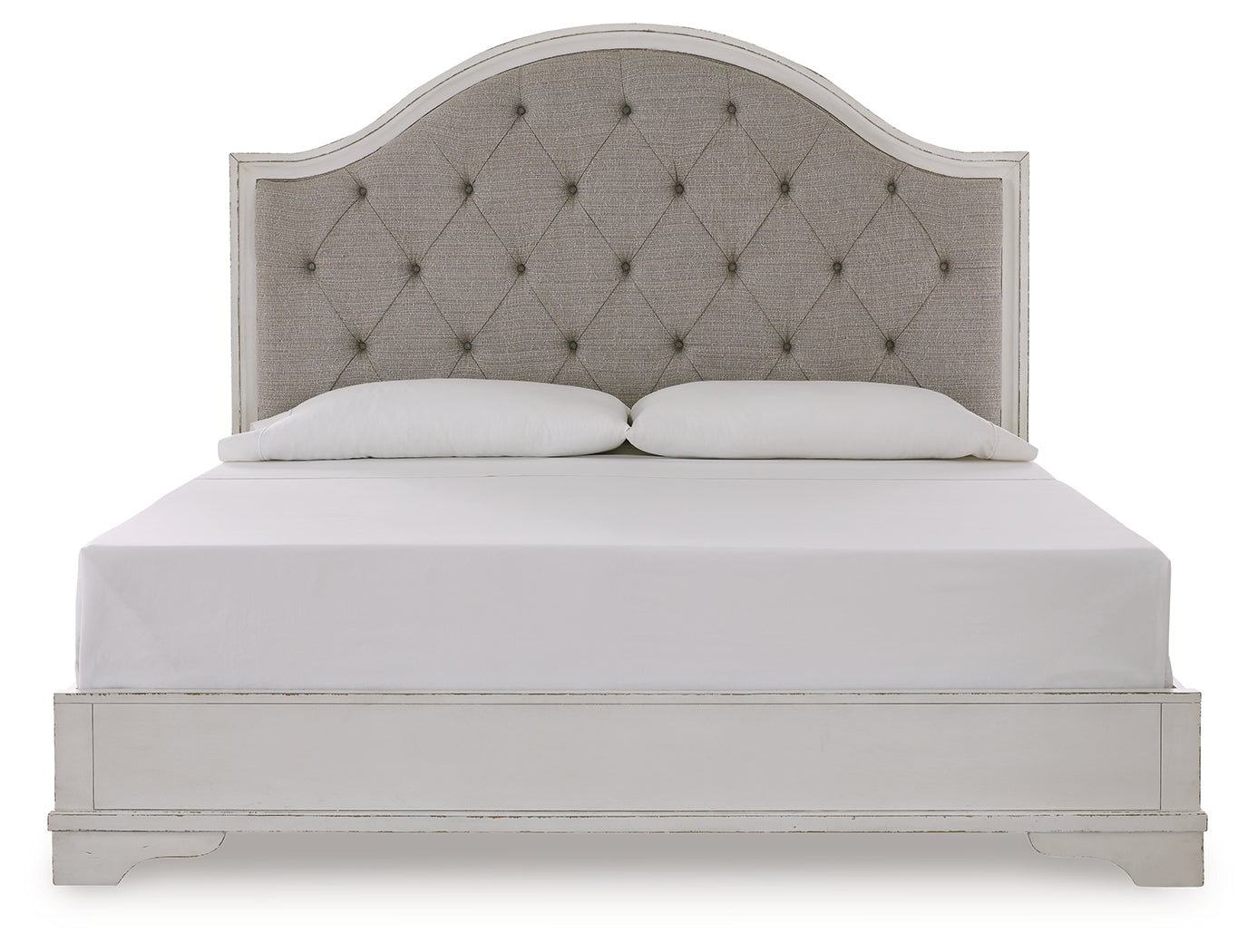 Blendon Rustic Brown King Upholstered Panel Bed - B747B3