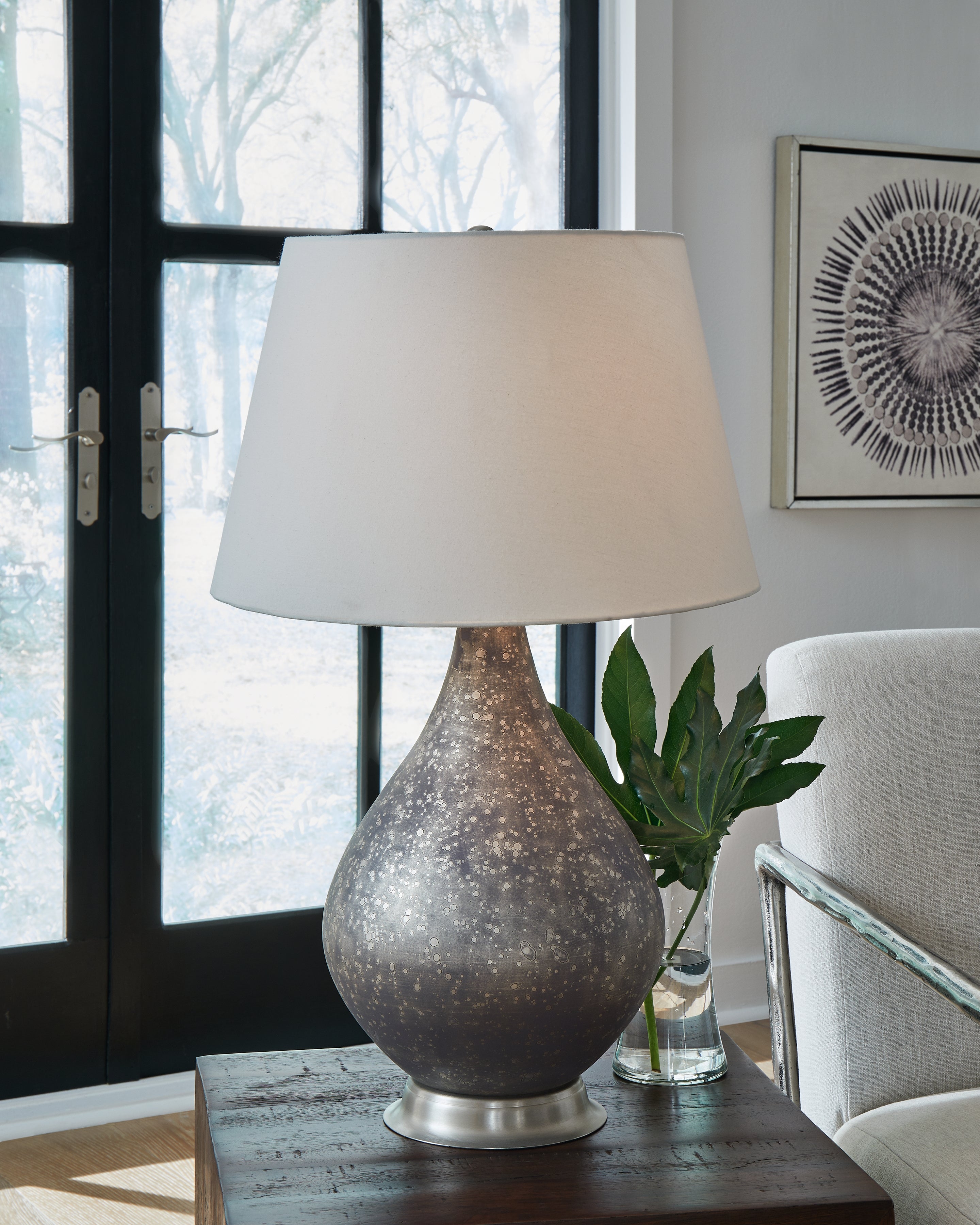 Bluacy 2-Piece Table Lamp Set in Antique Gray - PKG015583