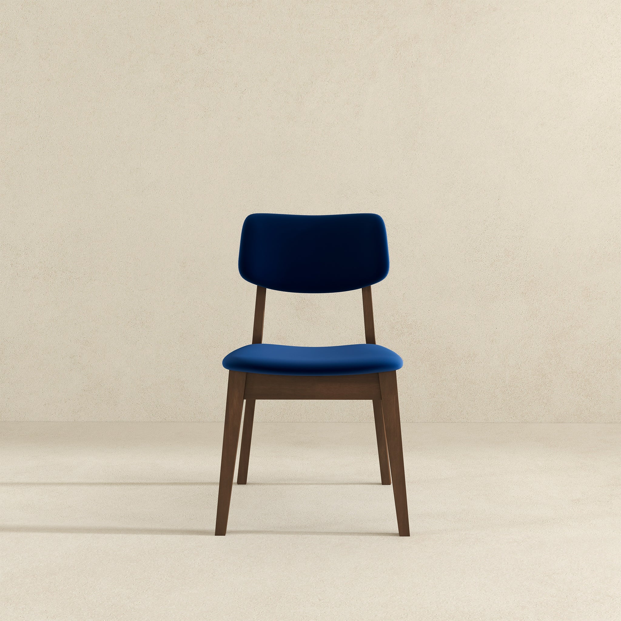 Blue Velvet Solid Back Side Chair (Set Of 2) - DCH00600101