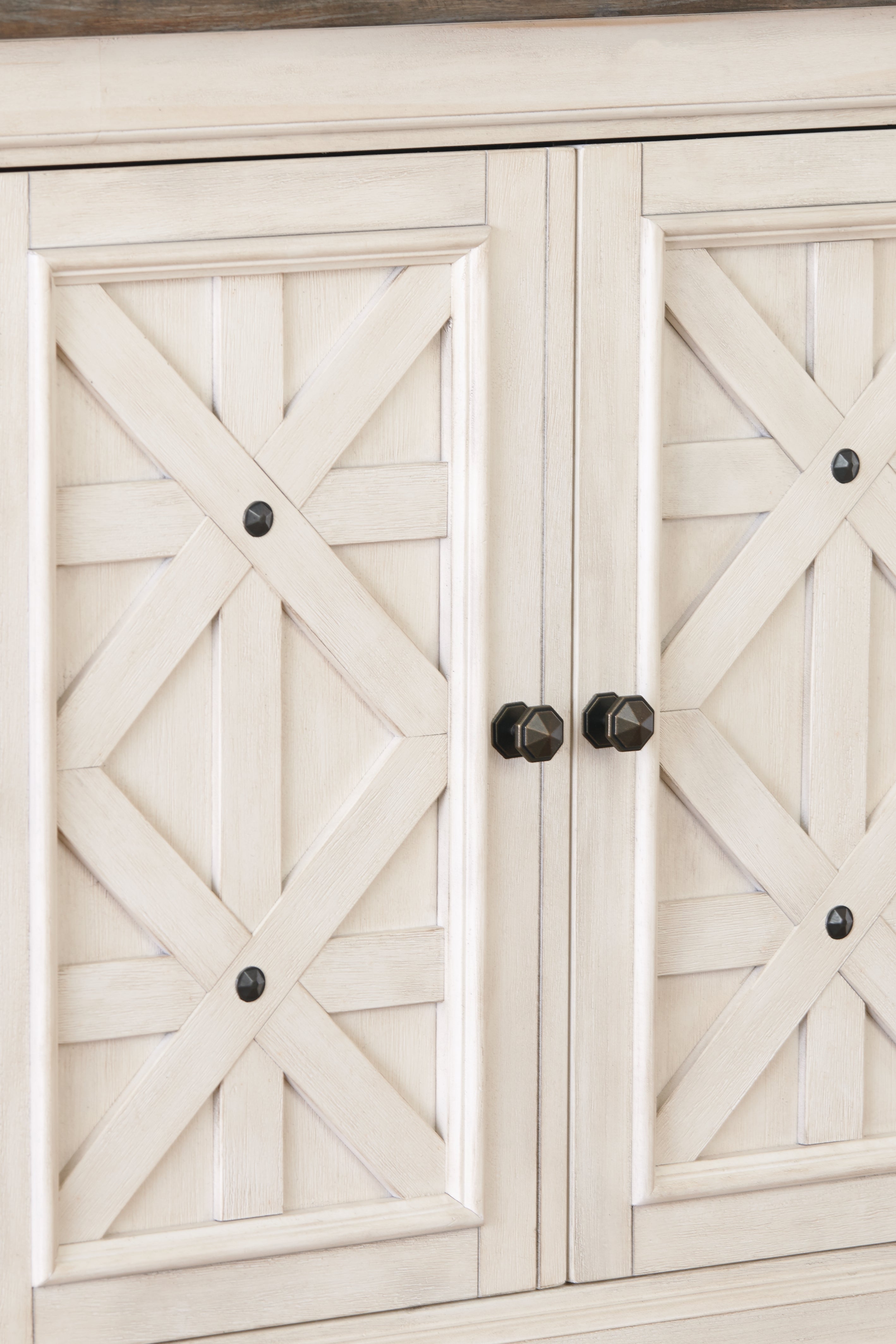 Bolanburg Antique White Dining Extension Table,10 Chairs and Server - D647D35