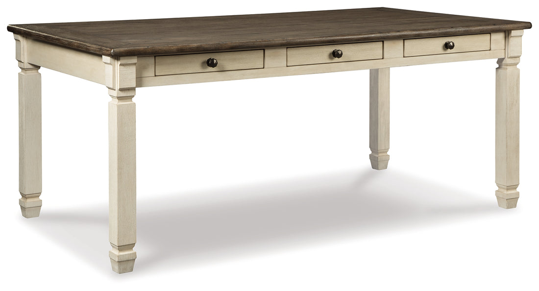 Bolanburg Two-tone Dining Table, 4 Chairs, Bench, Server and Display Cabinet - D647D24