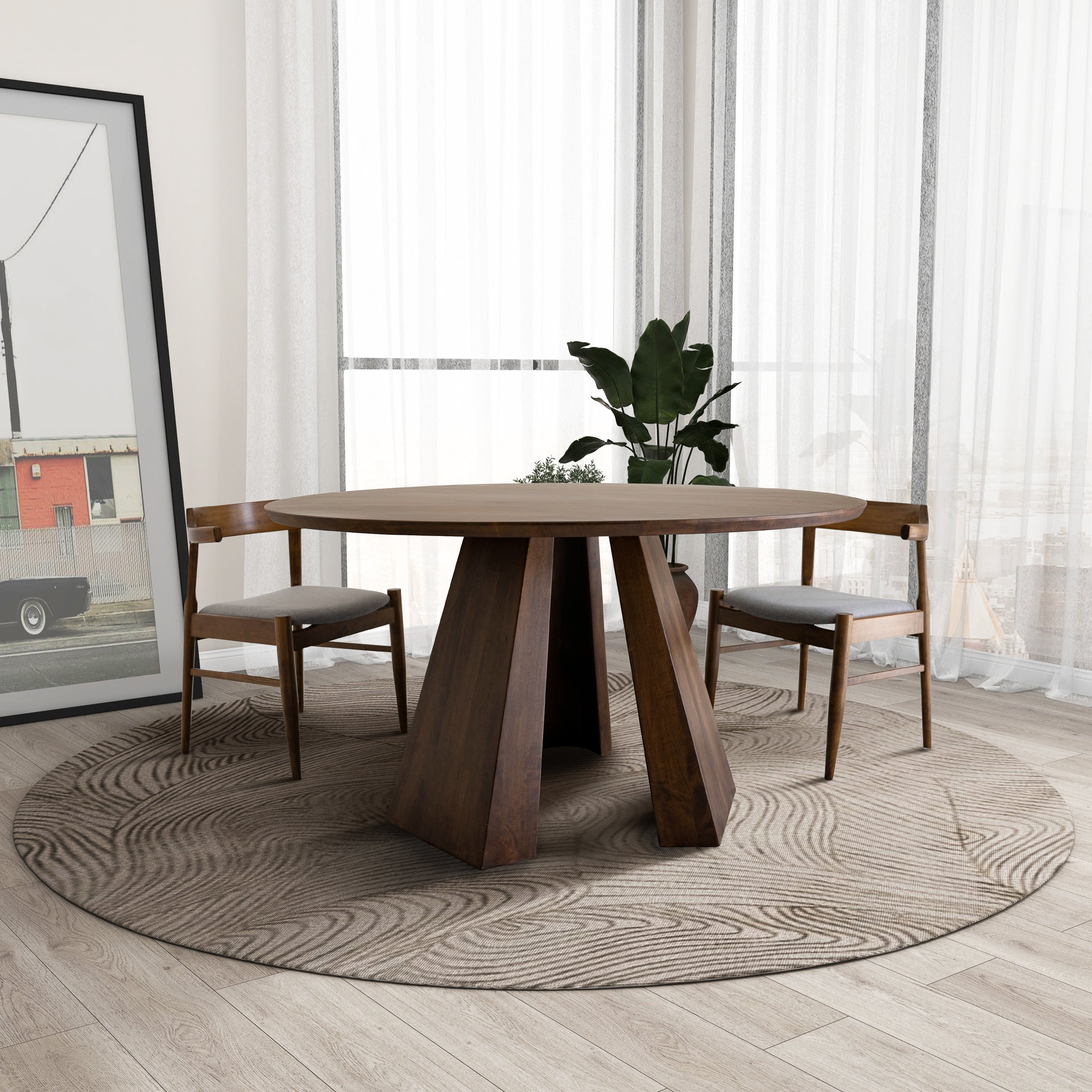 Bolton Round Walnut Dining Table - DTB00201401