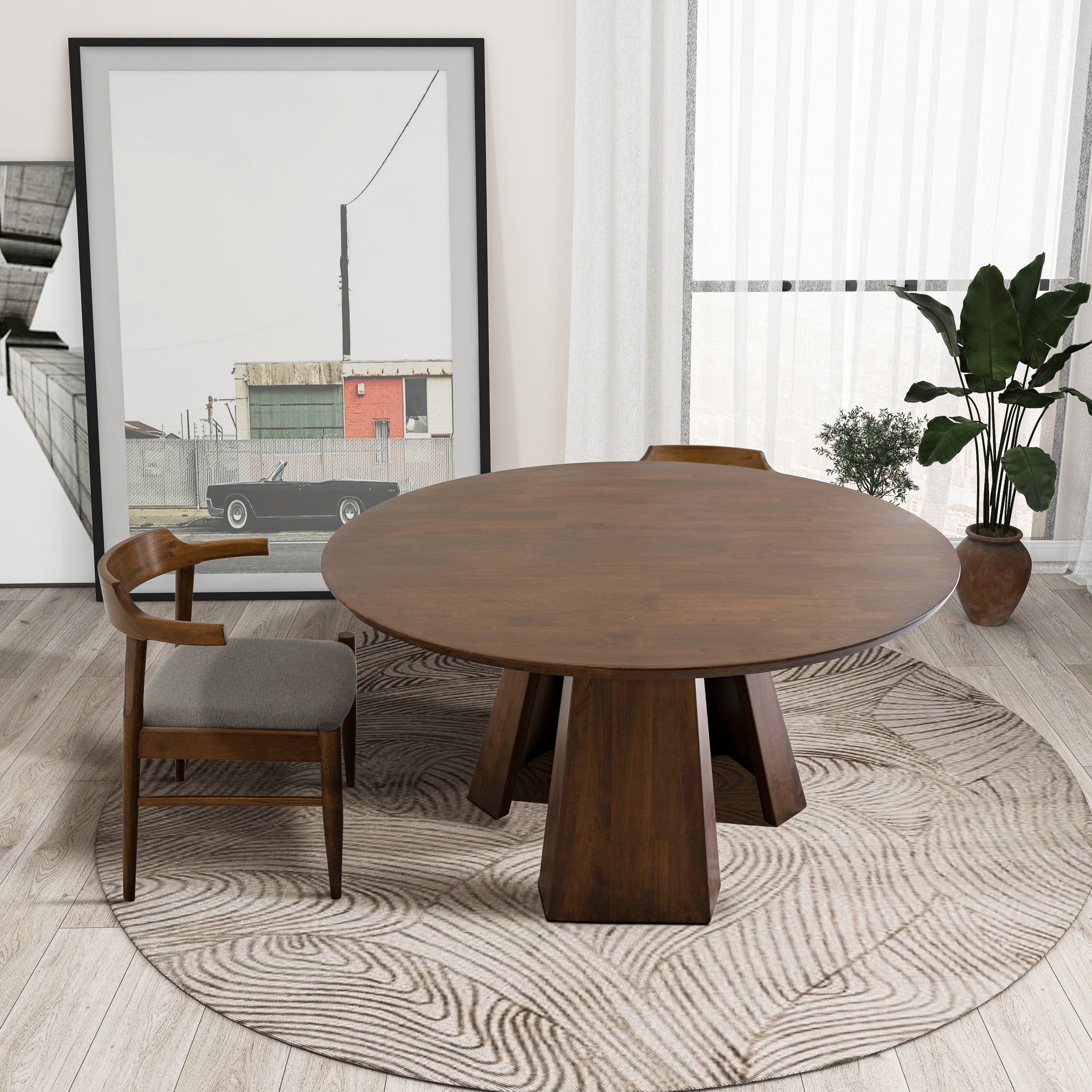 Bolton Round Walnut Dining Table - DTB00201401