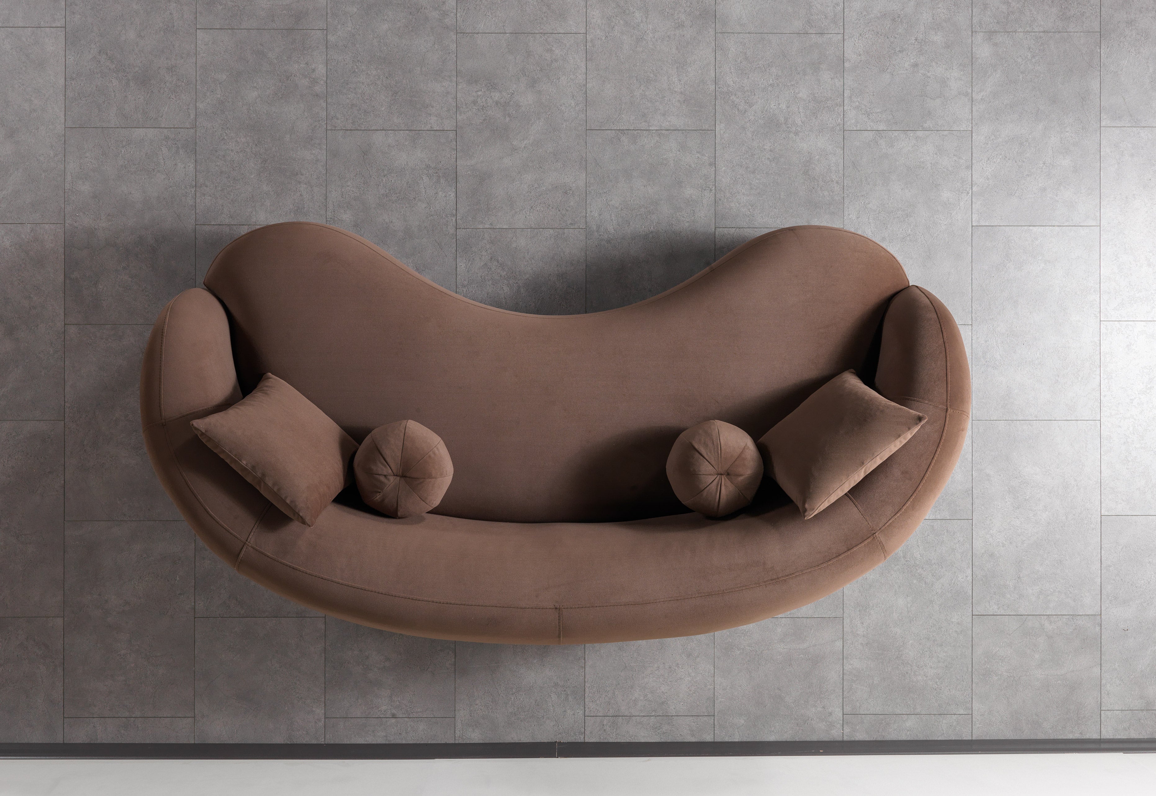 Bonita Coffee Velvet Sofa 91" - BONITACOFFEEVL-S