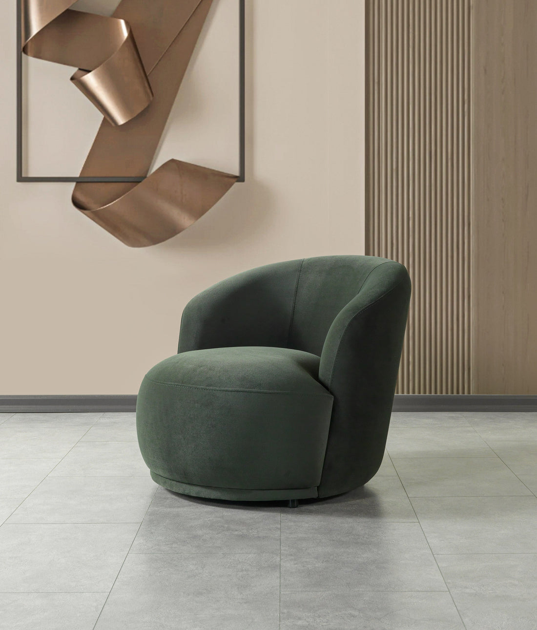 Bonita Green Velvet Accent Chair - BONITAGREENVL-C
