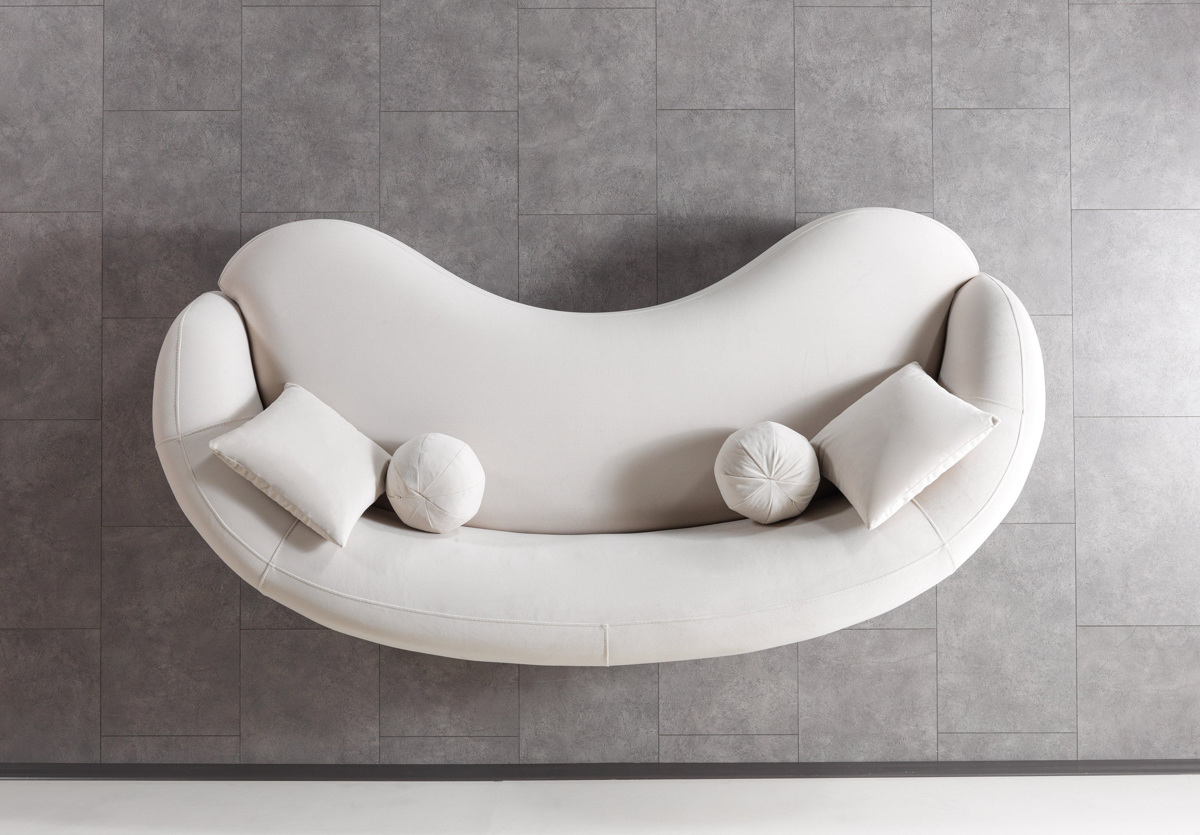 Bonita Ivory Velvet Sofa 91" - BONITAIVORYVL-S