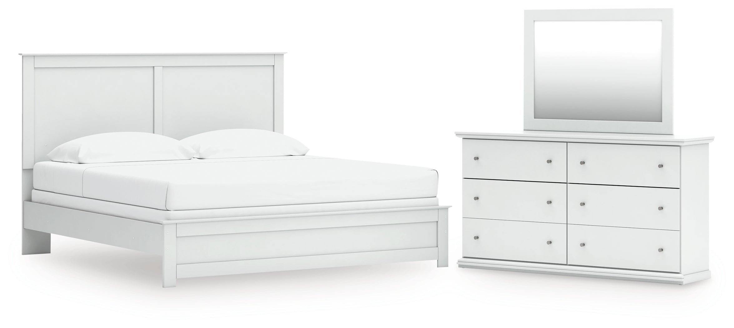 Bostwick Shoals King Panel Bed, Dresser and Mirror - B139B67