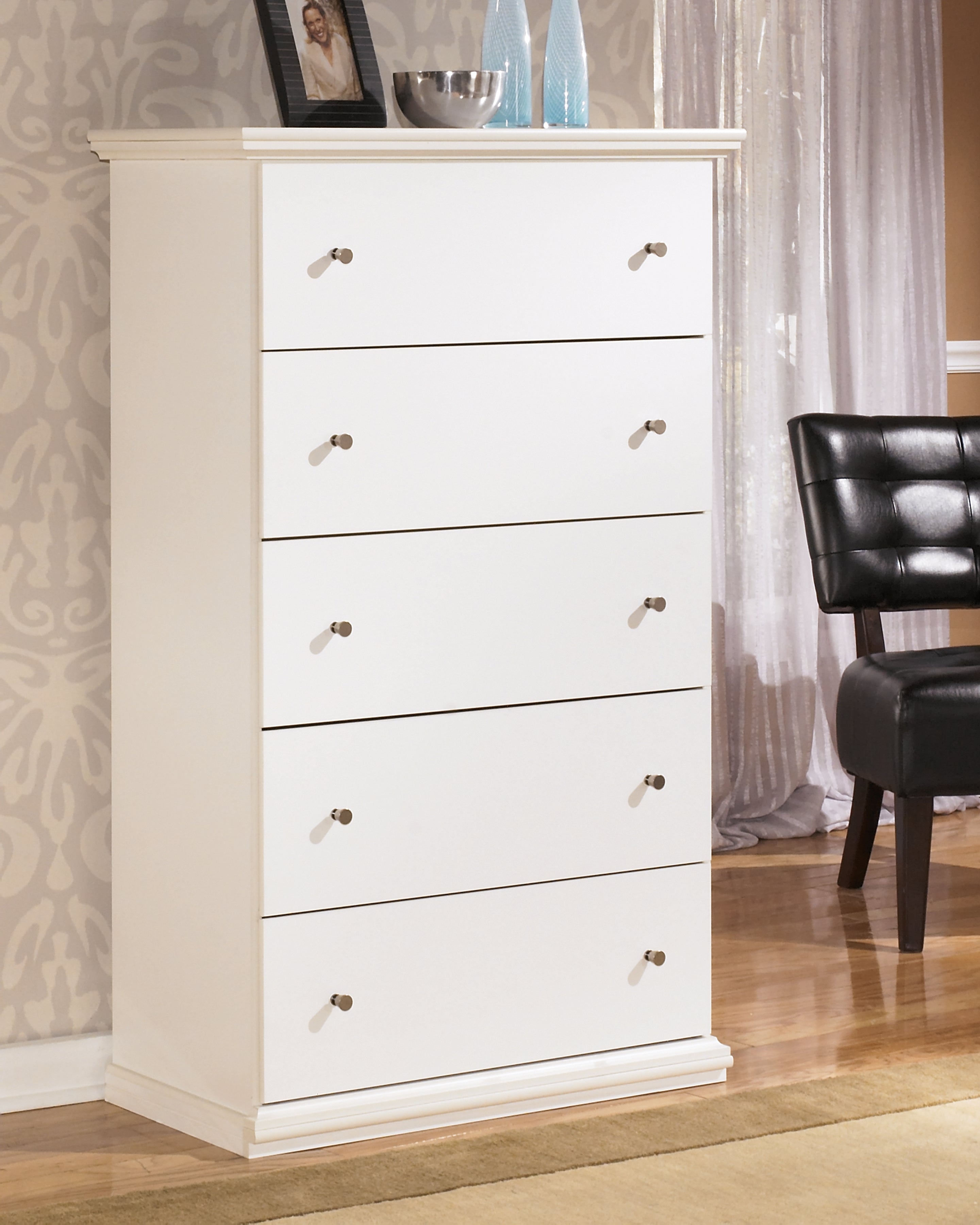 Bostwick Shoals King Panel Bed, Dresser, Mirror and Chest - B139B54