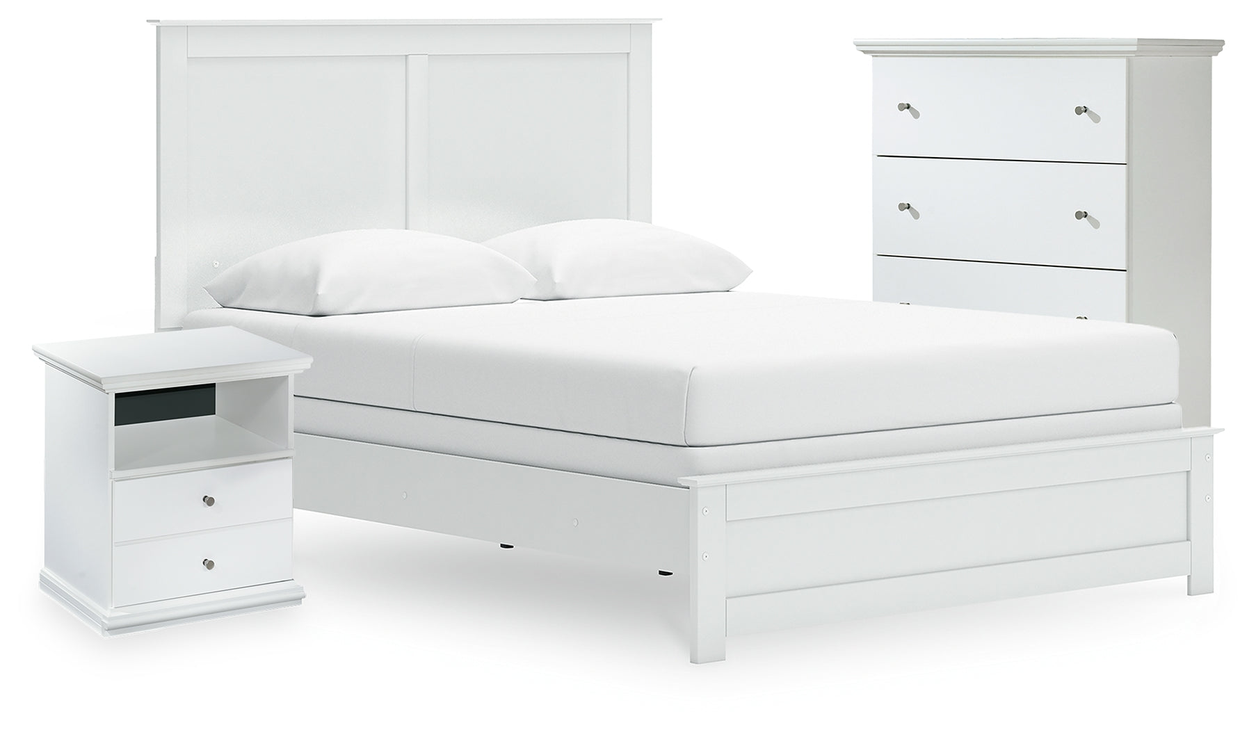 Bostwick Shoals Queen Panel Bed, Cheat and Nightstand - B139B68