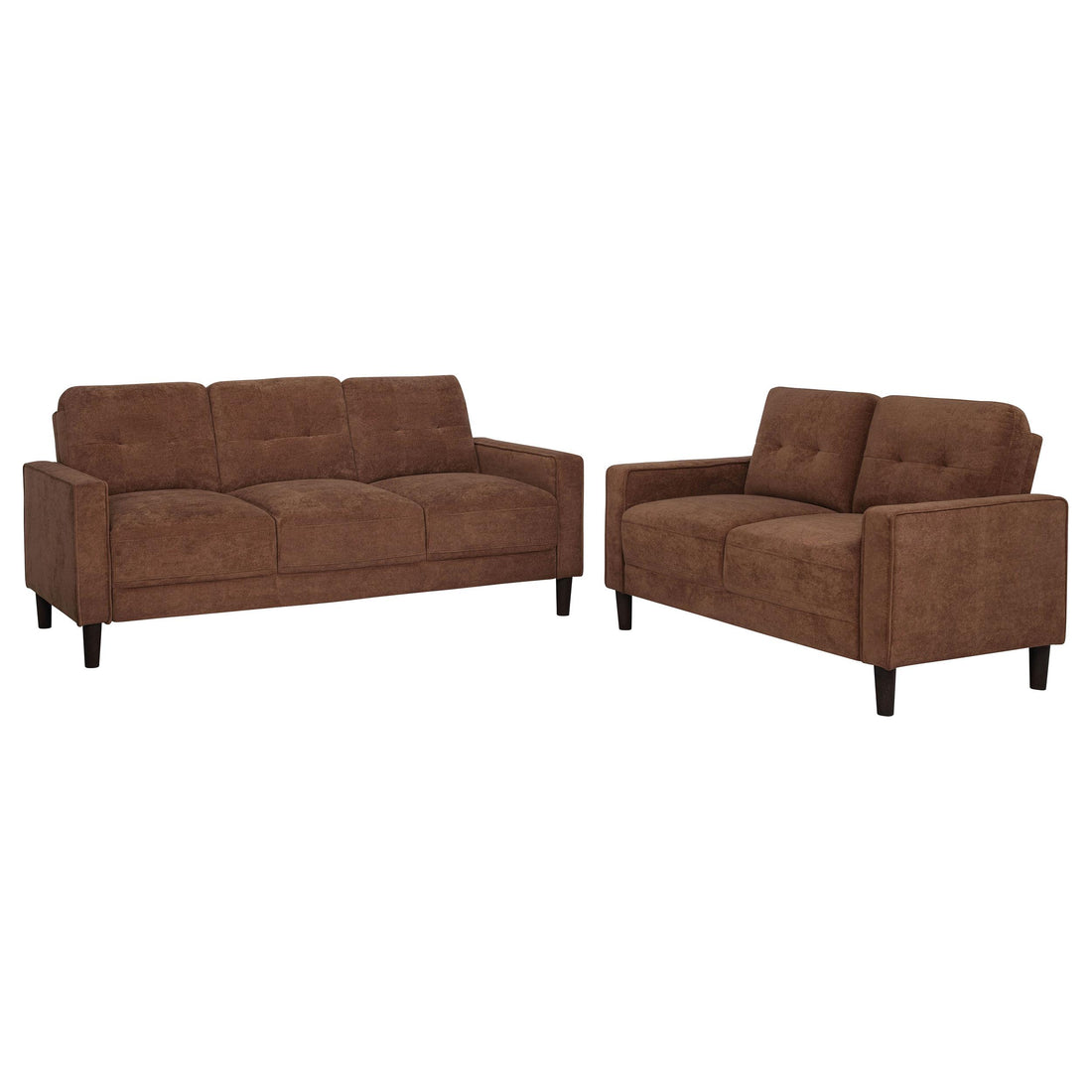 Bowen II 2-piece Fabric Upholstered Track Arm Sofa Set Rust - 509971-S2
