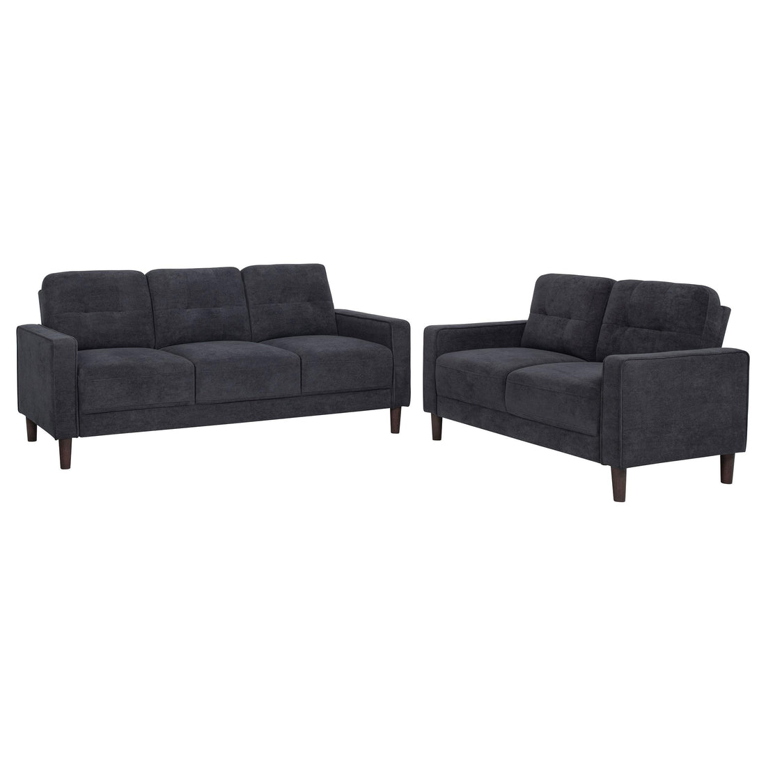 Bowen II 2-piece Upholstered Track Arm Sofa Set Steel Grey - 509981-S2