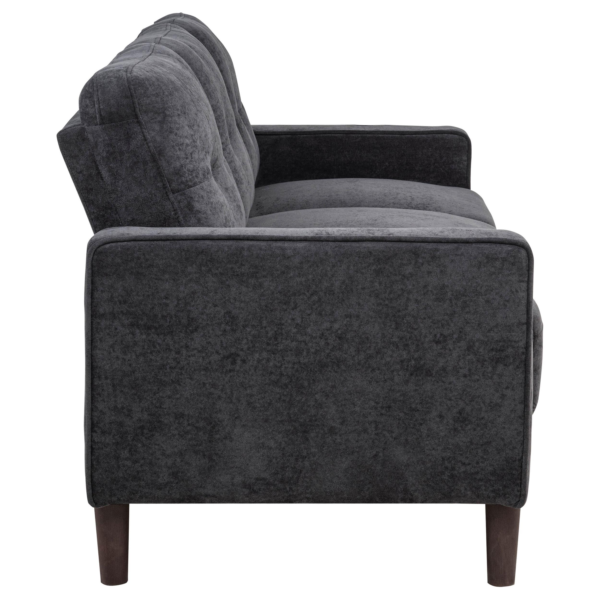 Bowen II 2-piece Upholstered Track Arm Sofa Set Steel Grey - 509981-S2