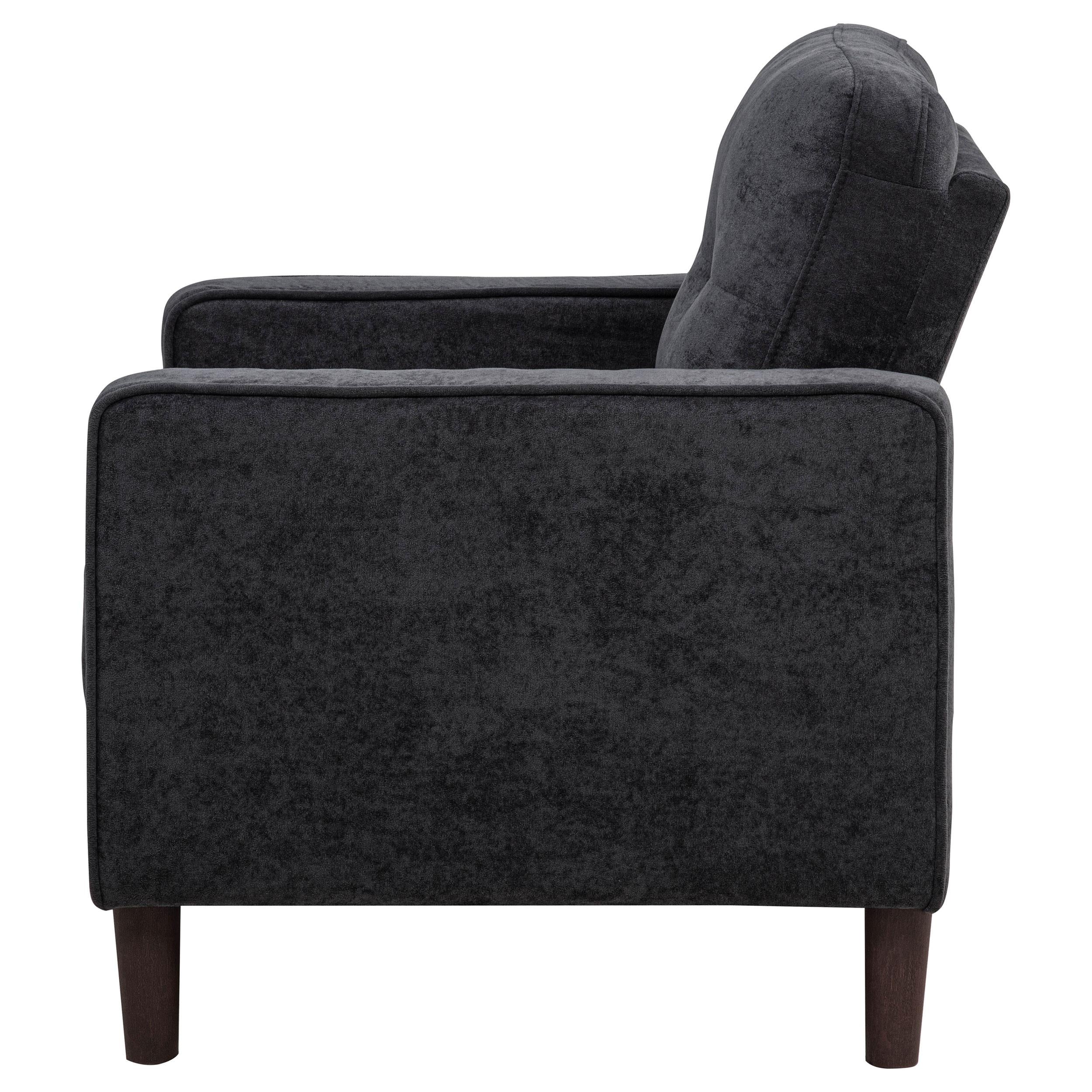 Bowen II Fabric Upholstered Track Arm Chair Steel Grey - 509983