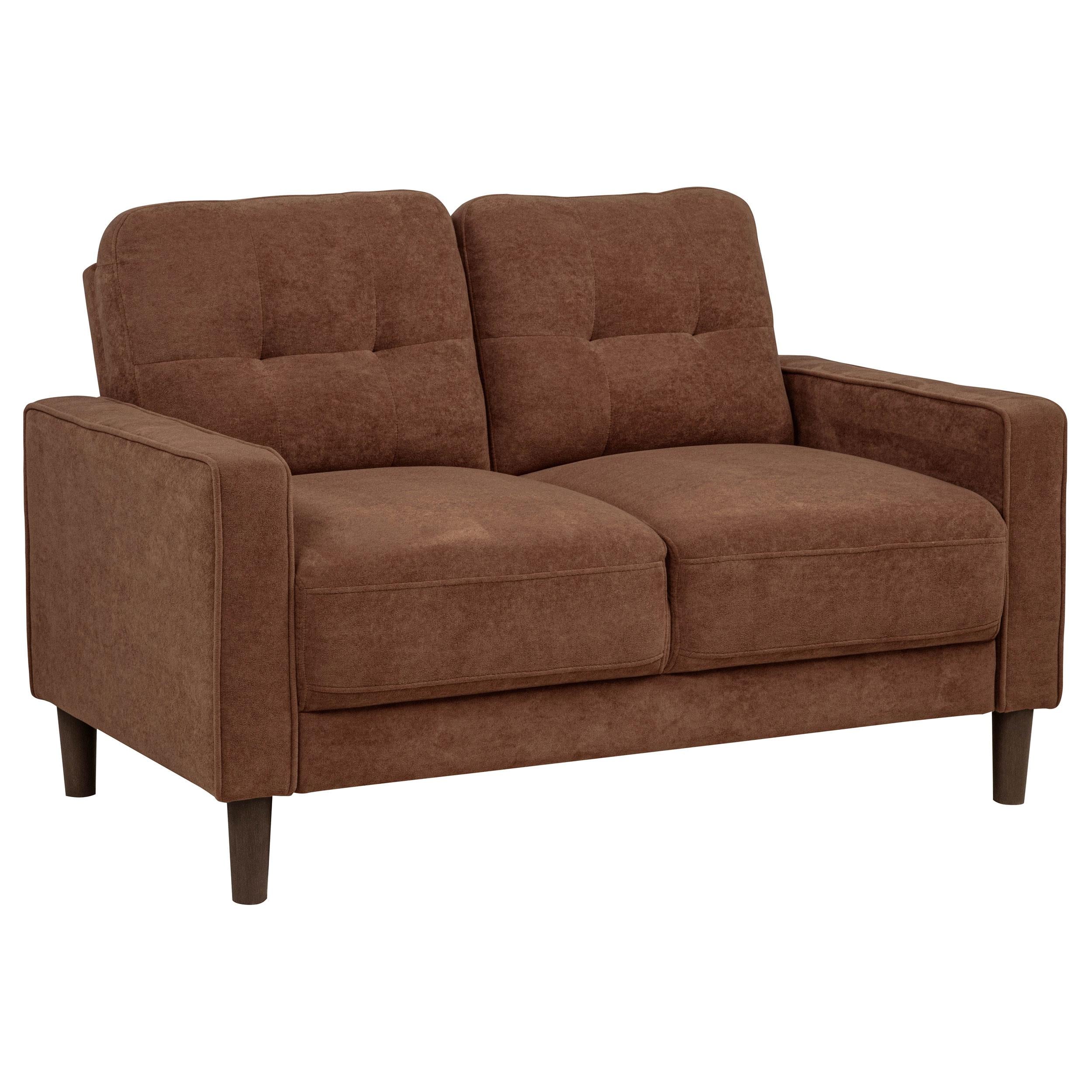 Bowen II Fabric Upholstered Track Arm Loveseat Rust - 509972