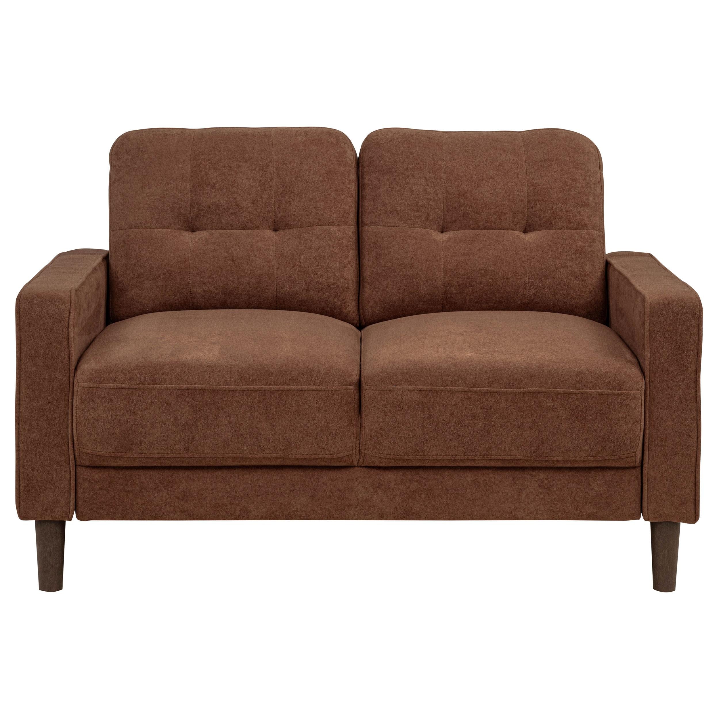 Bowen II Fabric Upholstered Track Arm Loveseat Rust - 509972