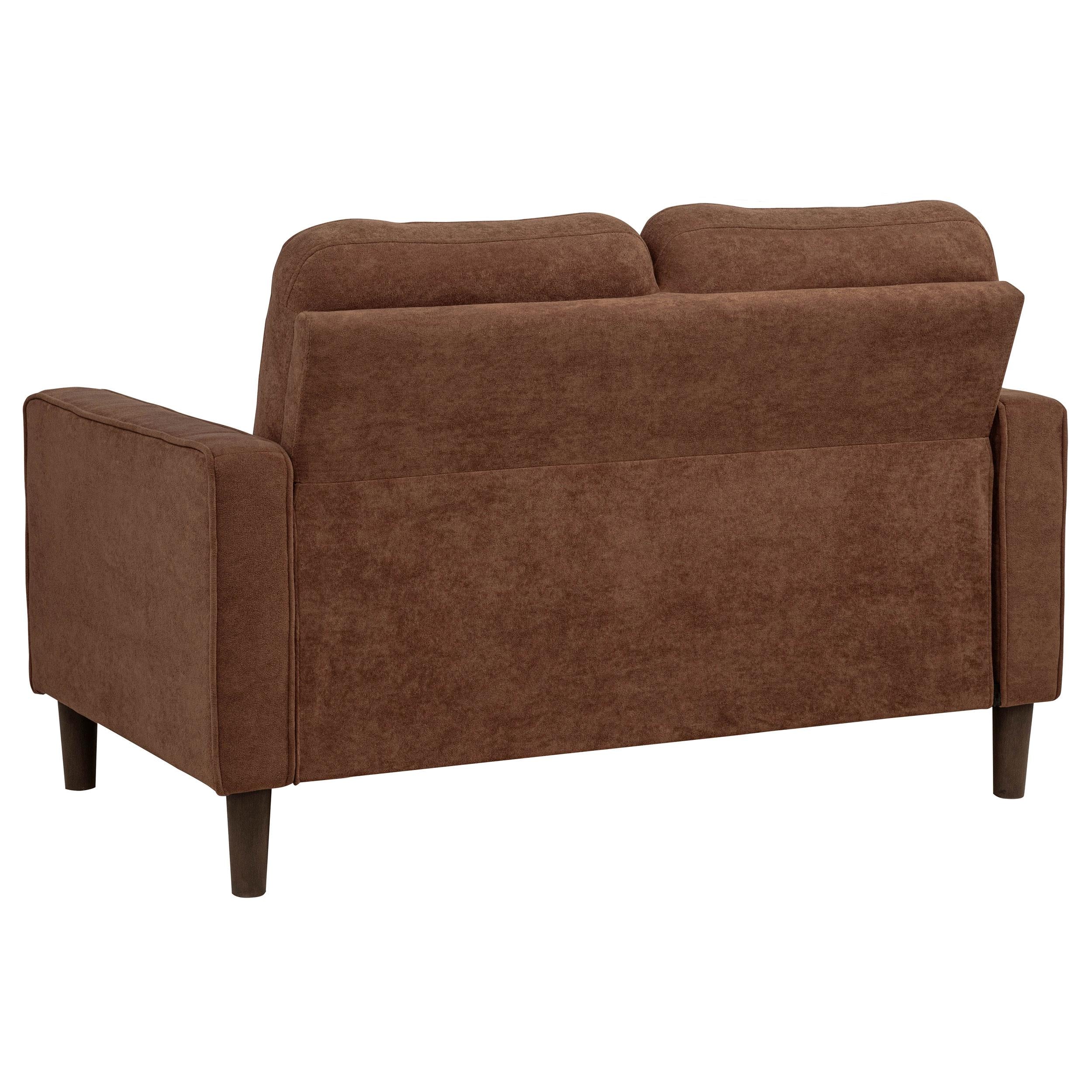 Bowen II Fabric Upholstered Track Arm Loveseat Rust - 509972