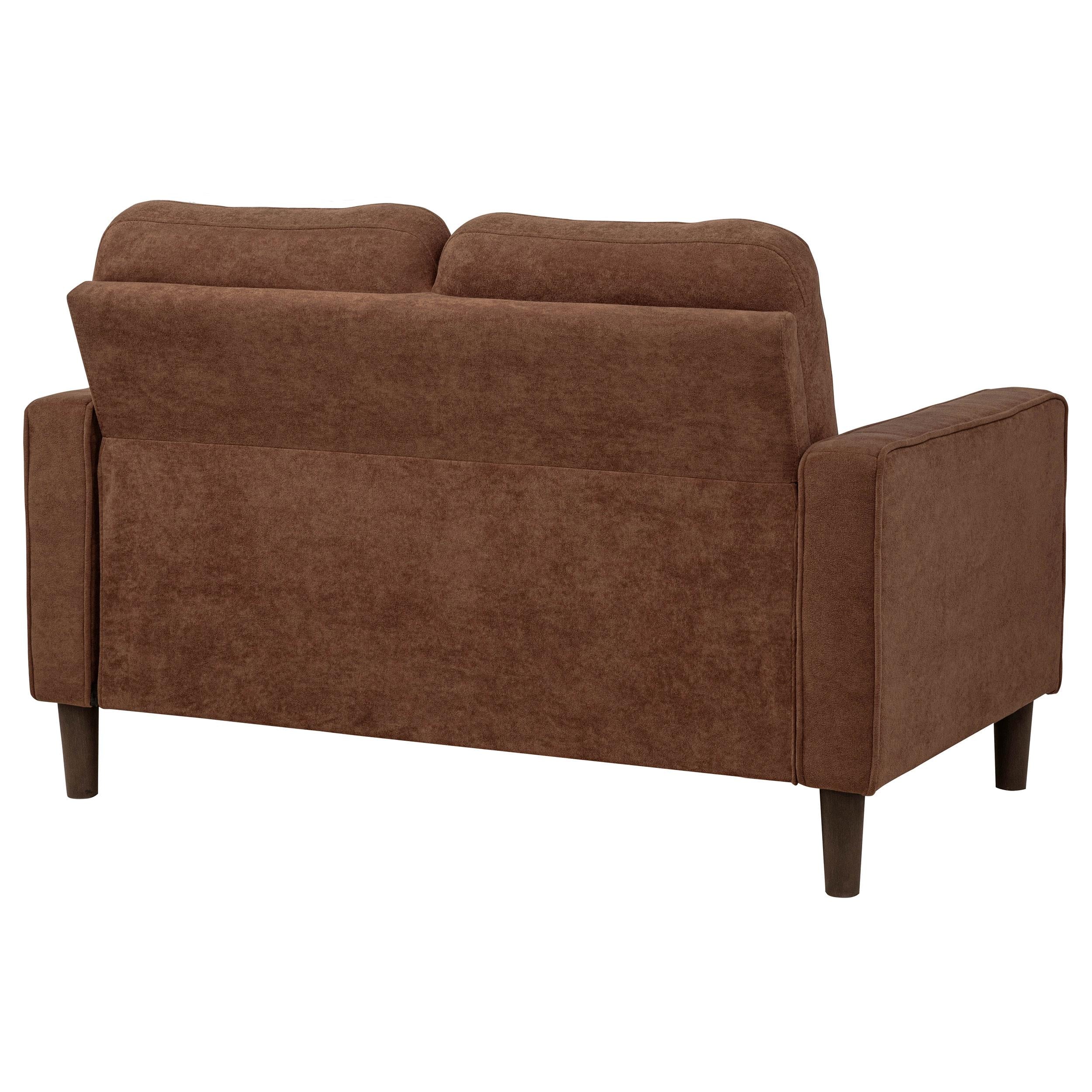 Bowen II Fabric Upholstered Track Arm Loveseat Rust - 509972