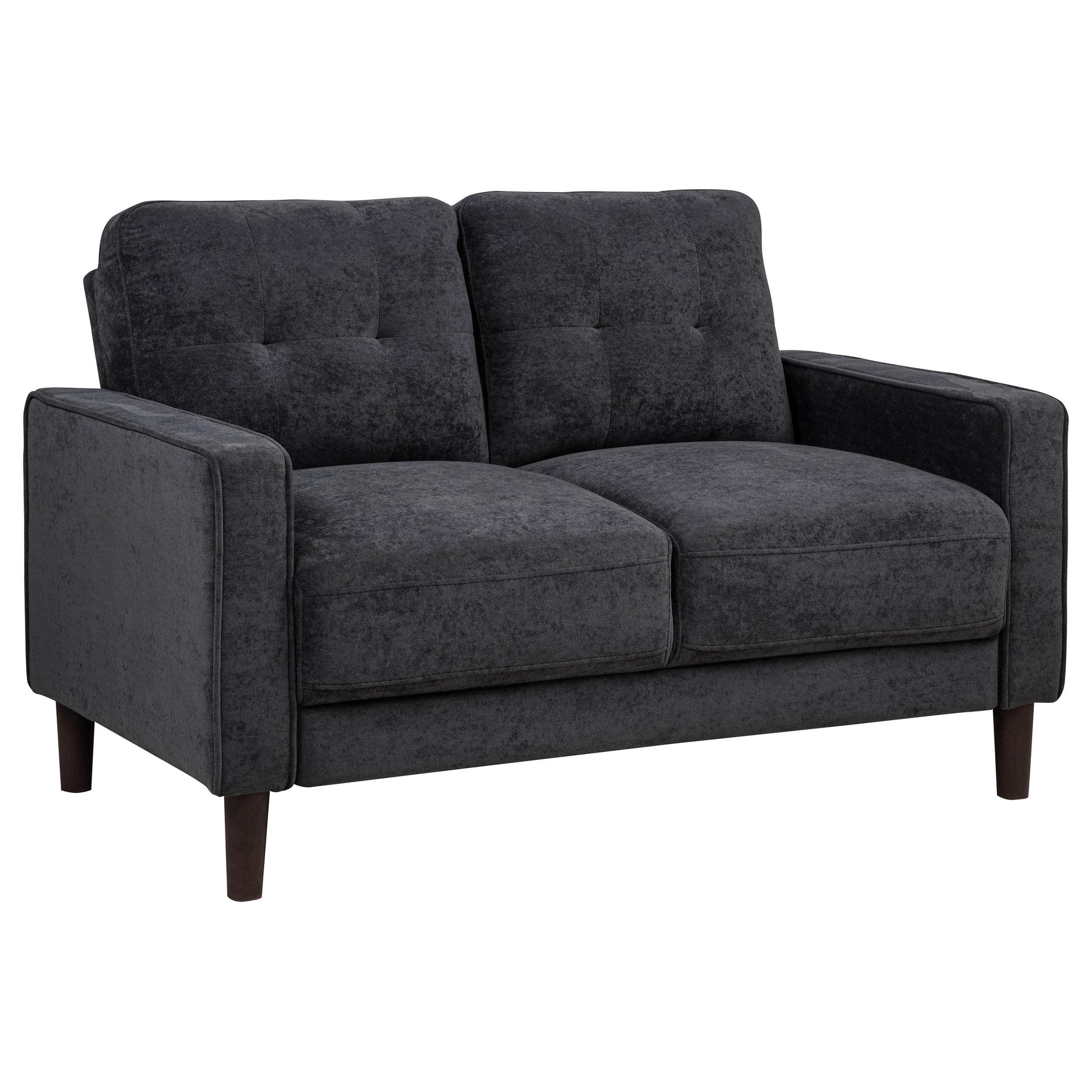 Bowen II Fabric Upholstered Track Arm Loveseat Steel Grey - 509982