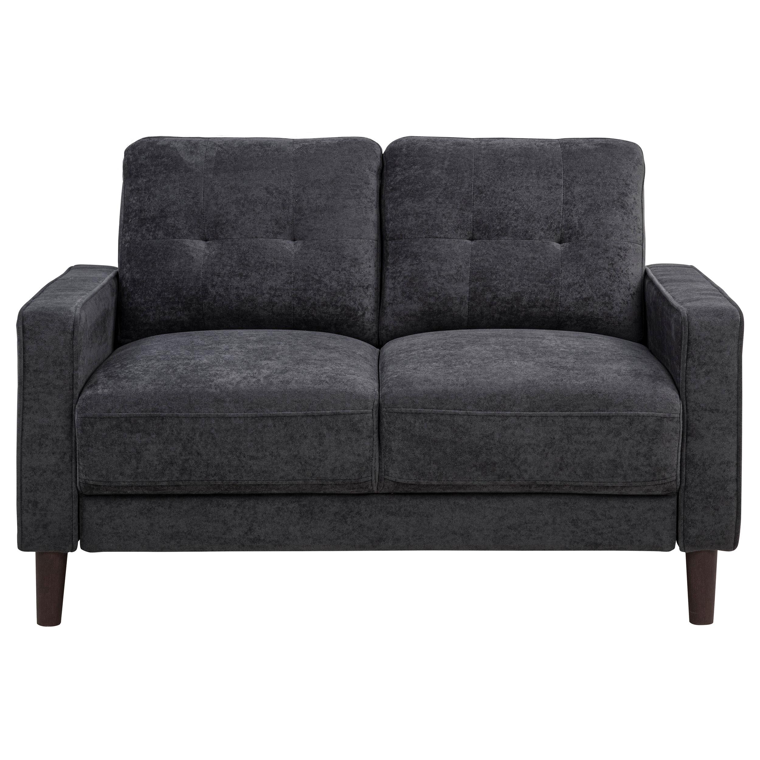 Bowen II Fabric Upholstered Track Arm Loveseat Steel Grey - 509982