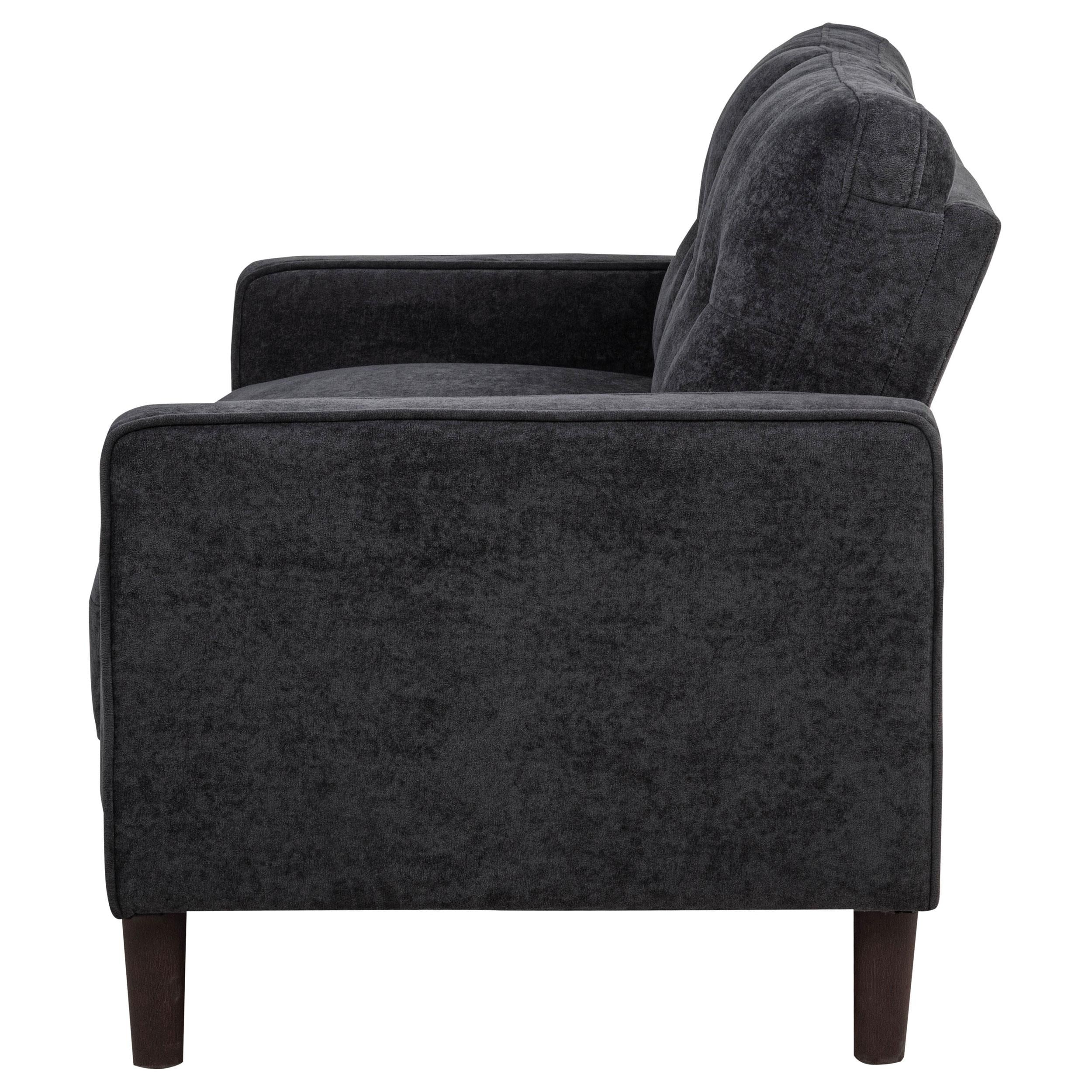Bowen II Fabric Upholstered Track Arm Loveseat Steel Grey - 509982