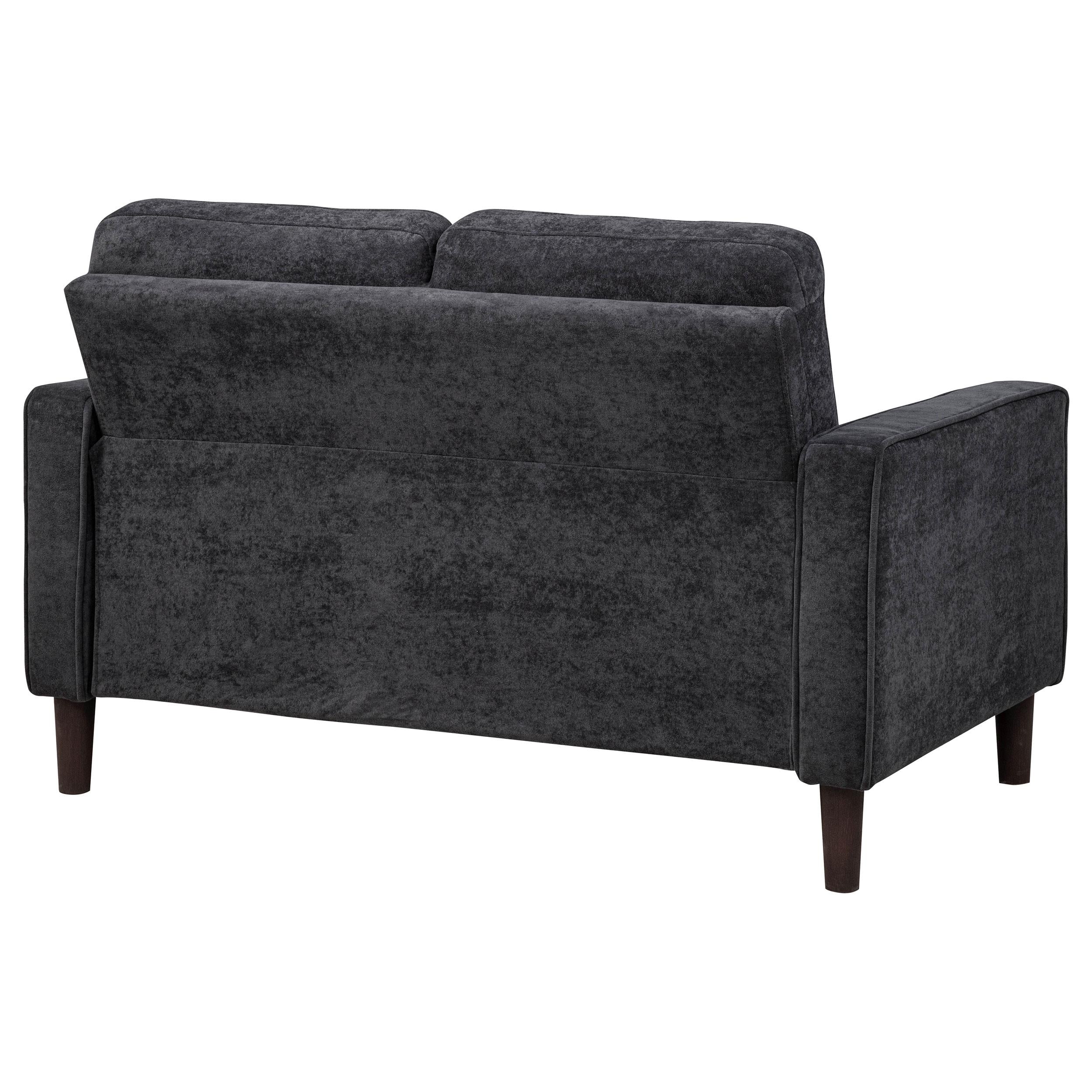 Bowen II Fabric Upholstered Track Arm Loveseat Steel Grey - 509982
