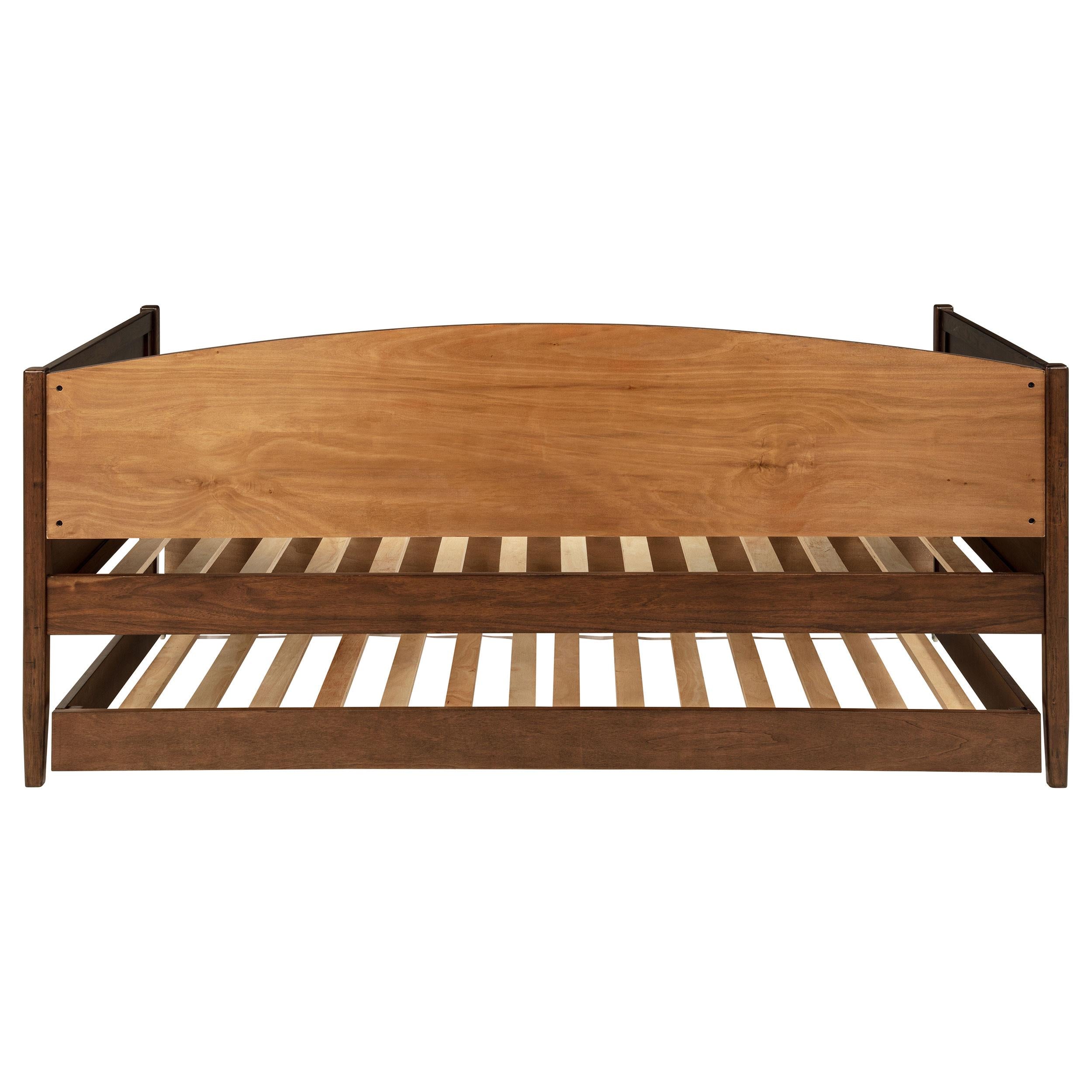 Bozeman Wood Twin Daybed With Trundle Medium Walnut - 300686
