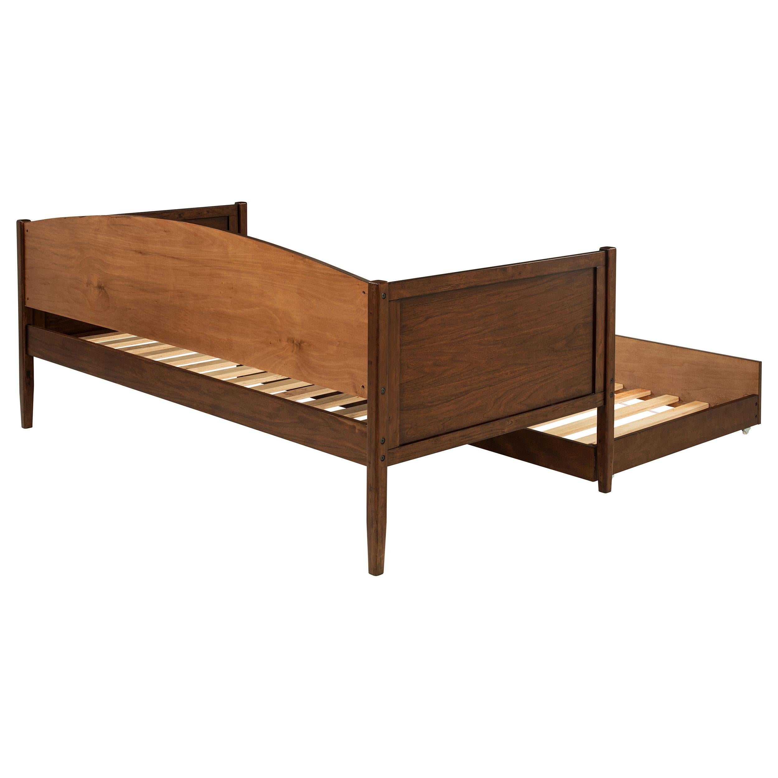 Bozeman Wood Twin Daybed With Trundle Medium Walnut - 300686