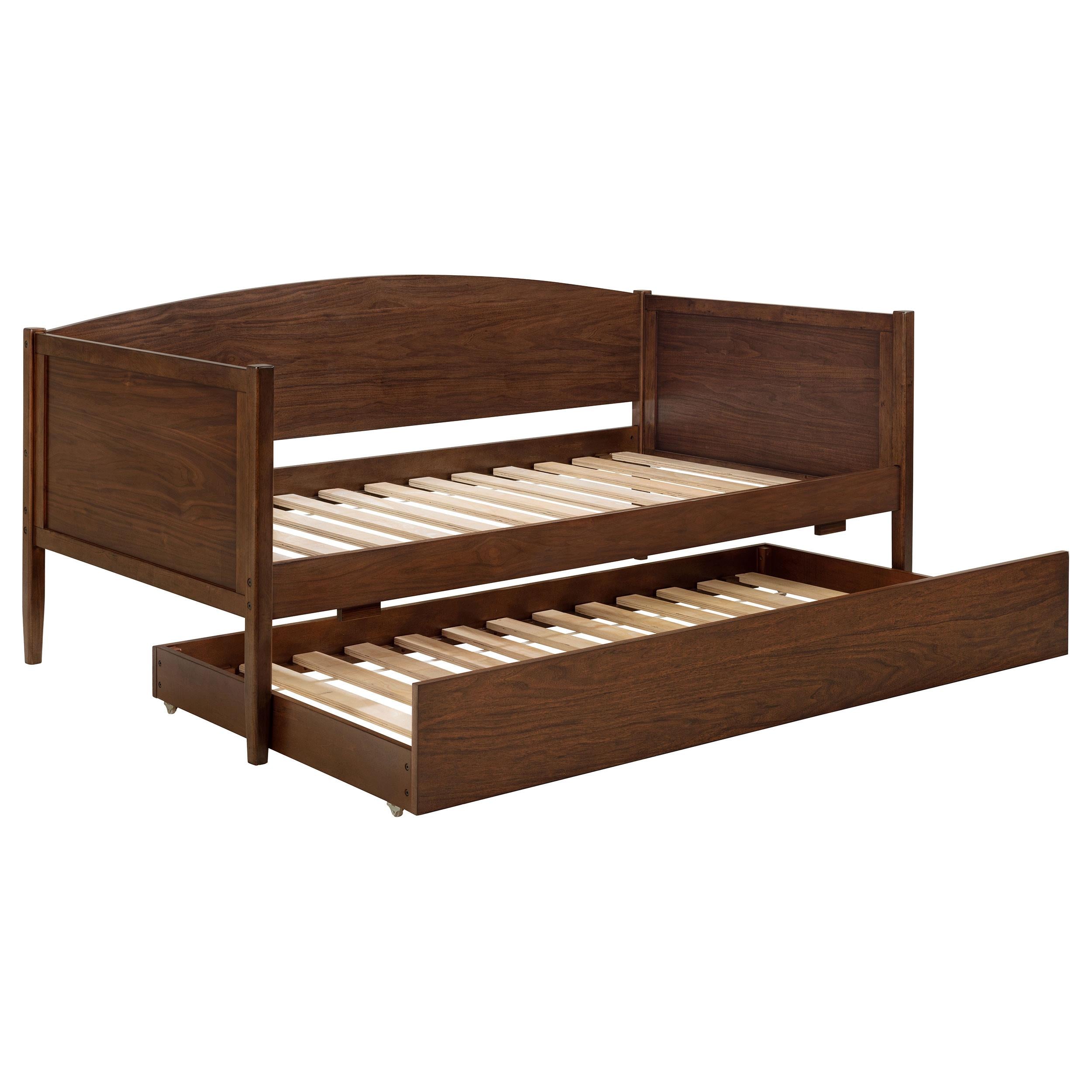 Bozeman Wood Twin Daybed With Trundle Medium Walnut - 300686