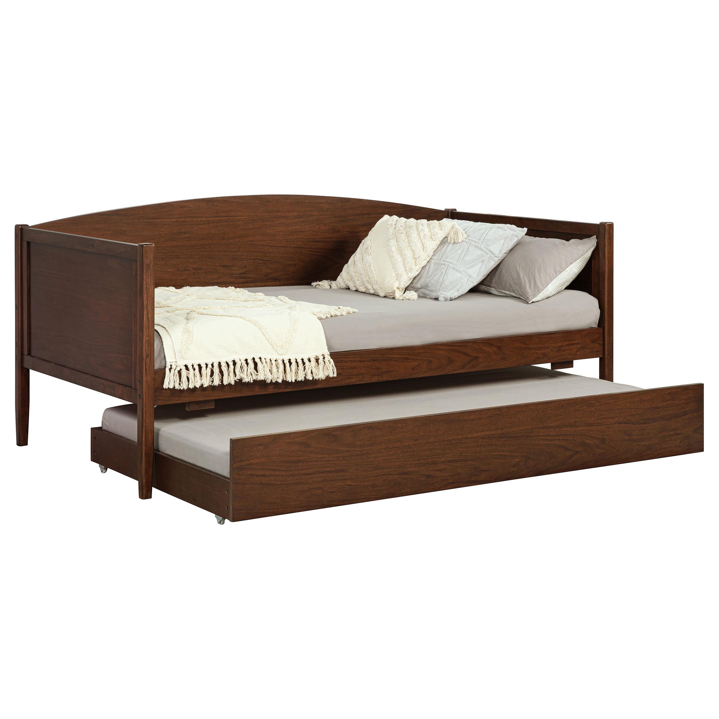 Bozeman Wood Twin Daybed With Trundle Medium Walnut - 300686