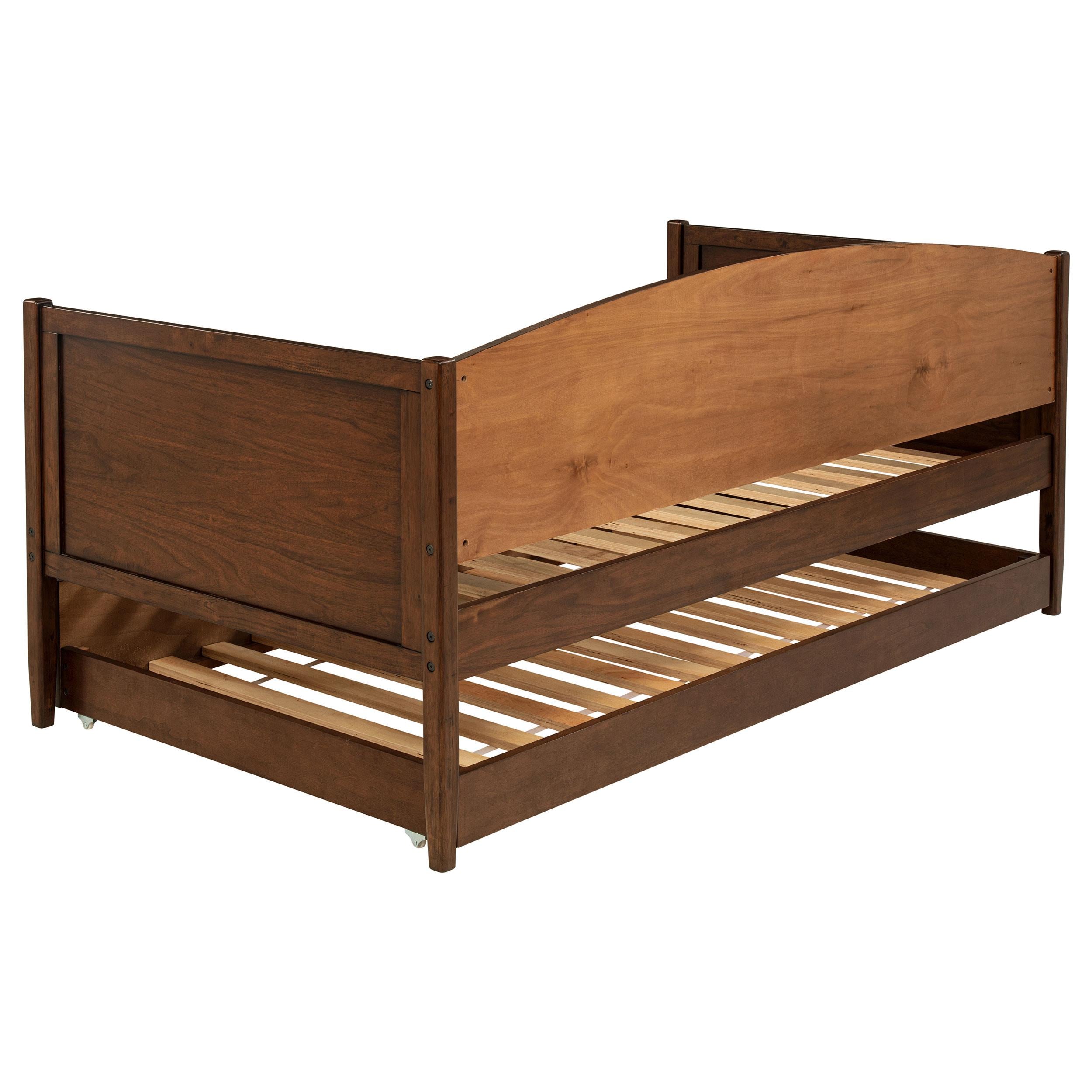 Bozeman Wood Twin Daybed With Trundle Medium Walnut - 300686