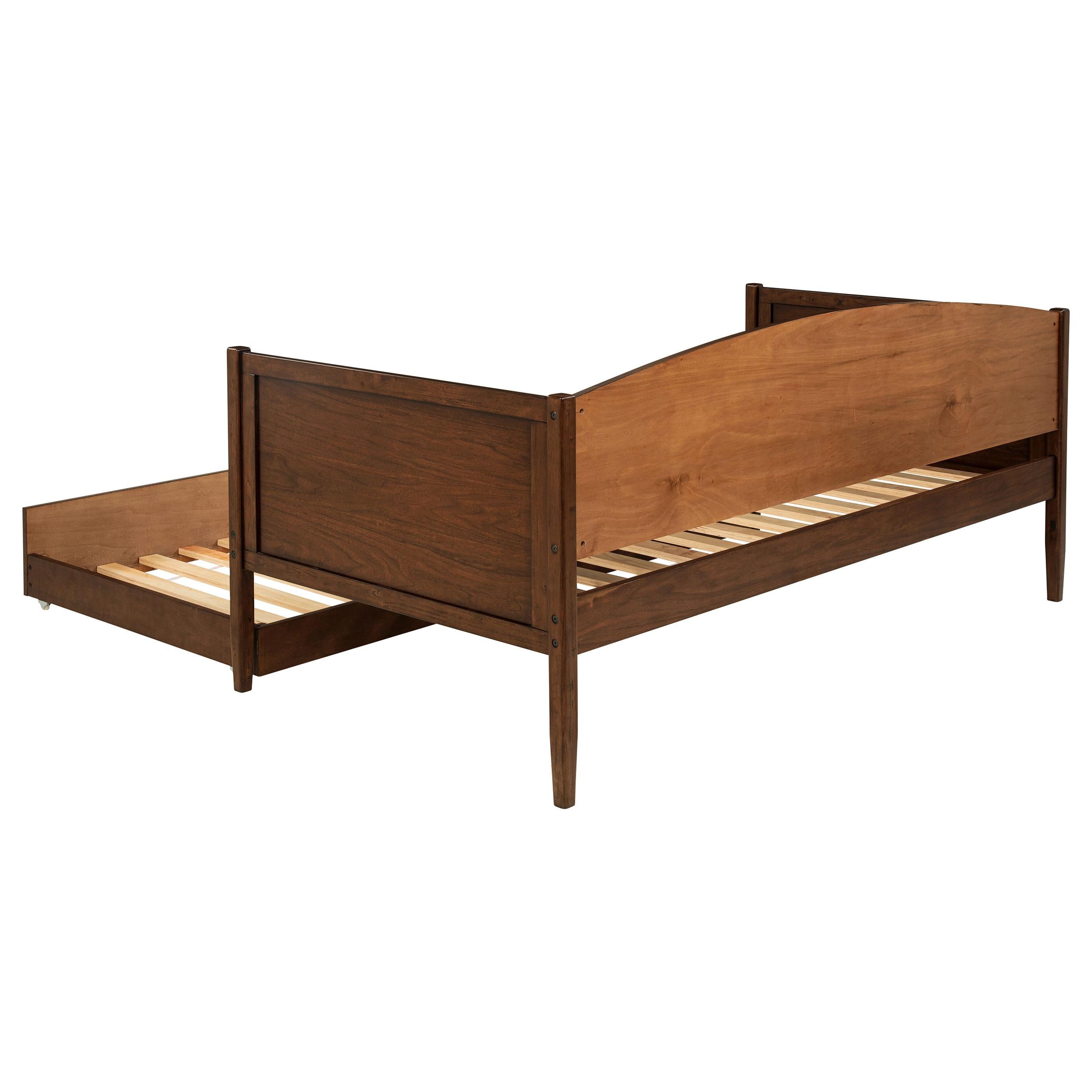 Bozeman Wood Twin Daybed With Trundle Medium Walnut - 300686