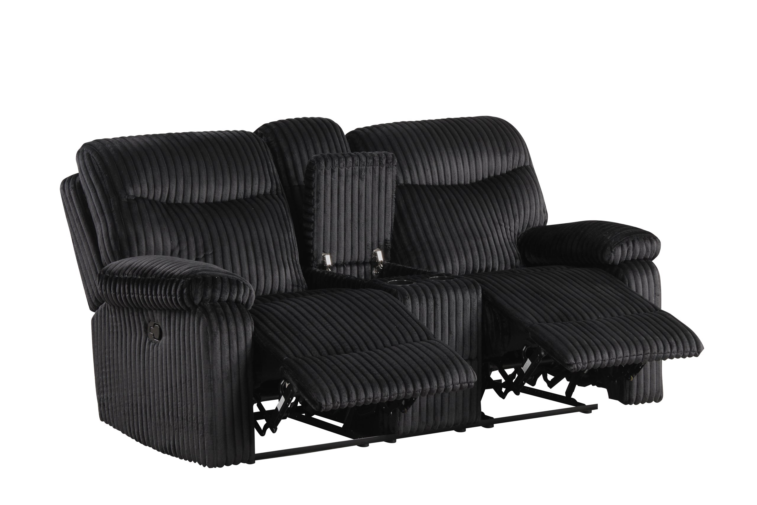 BRAVO - Black 3pc Reclining Set - BRAVO BLACK