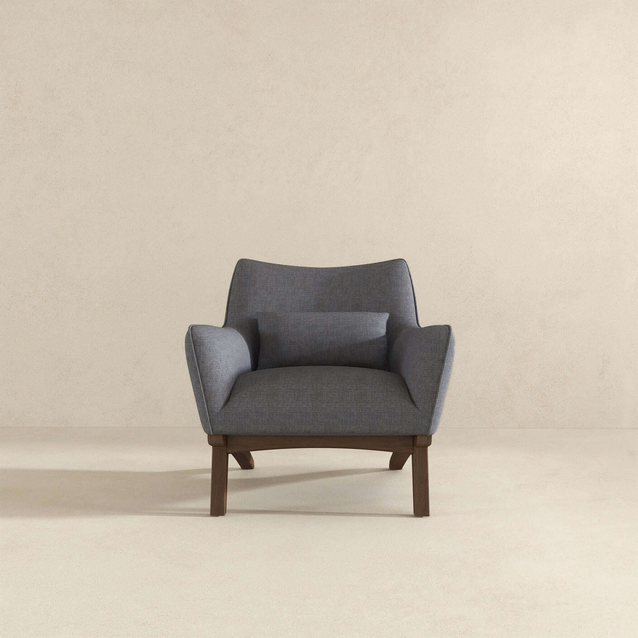 Brayden Mid Century Modern Sea Side Grey Linen Armchair - LCH00300211