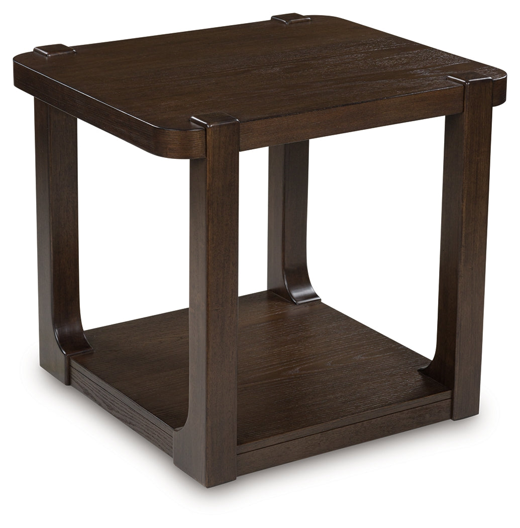 Breckington Dark Brown End Table - T656-3