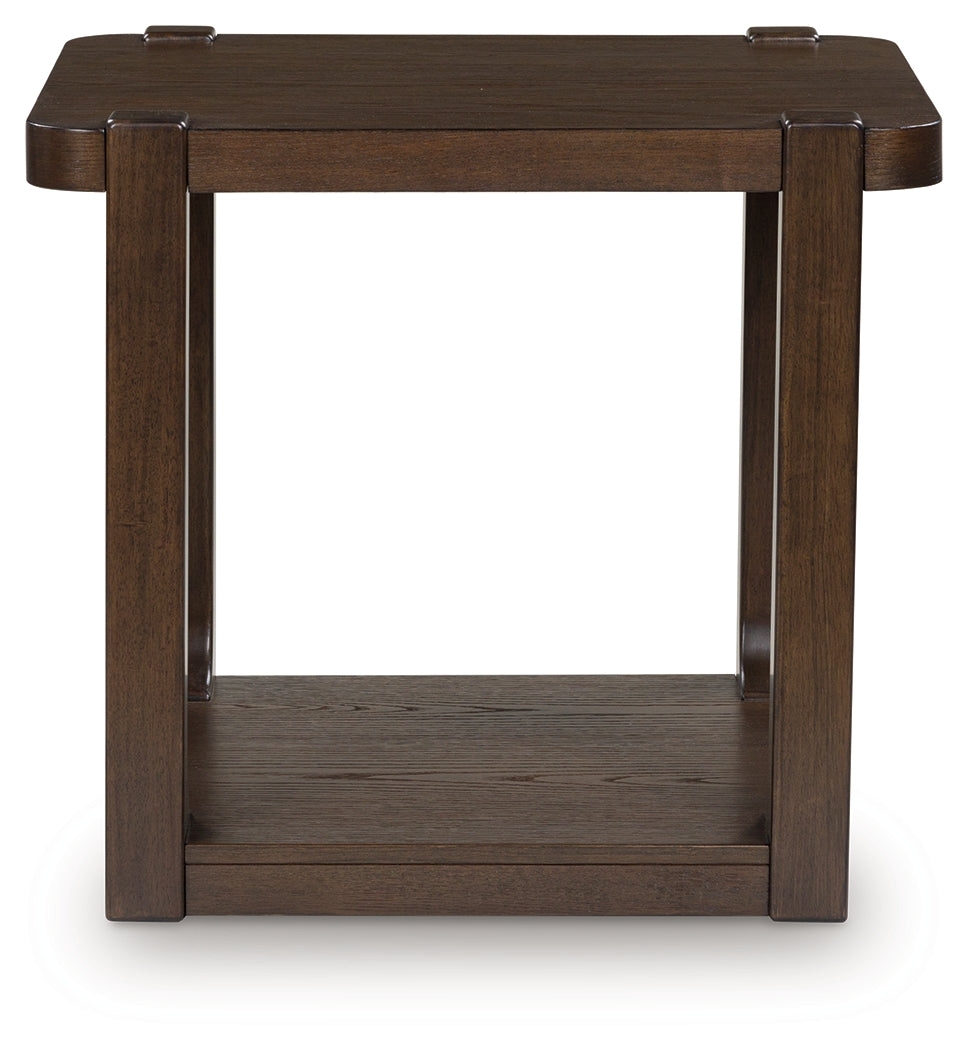 Breckington Dark Brown End Table - T656-3