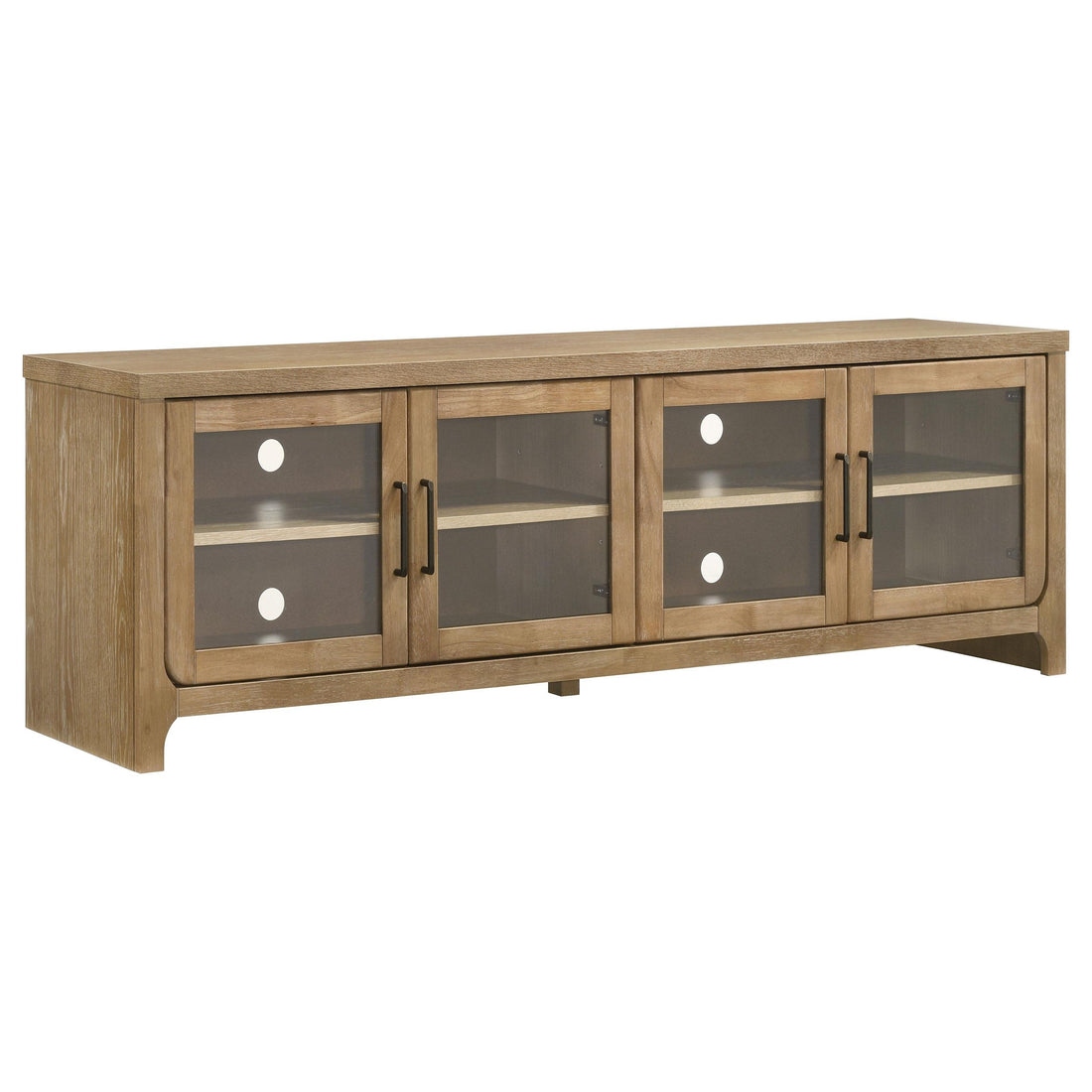 Brenham 79-inch 4-door TV Stand Media Console Light Oak - 720130