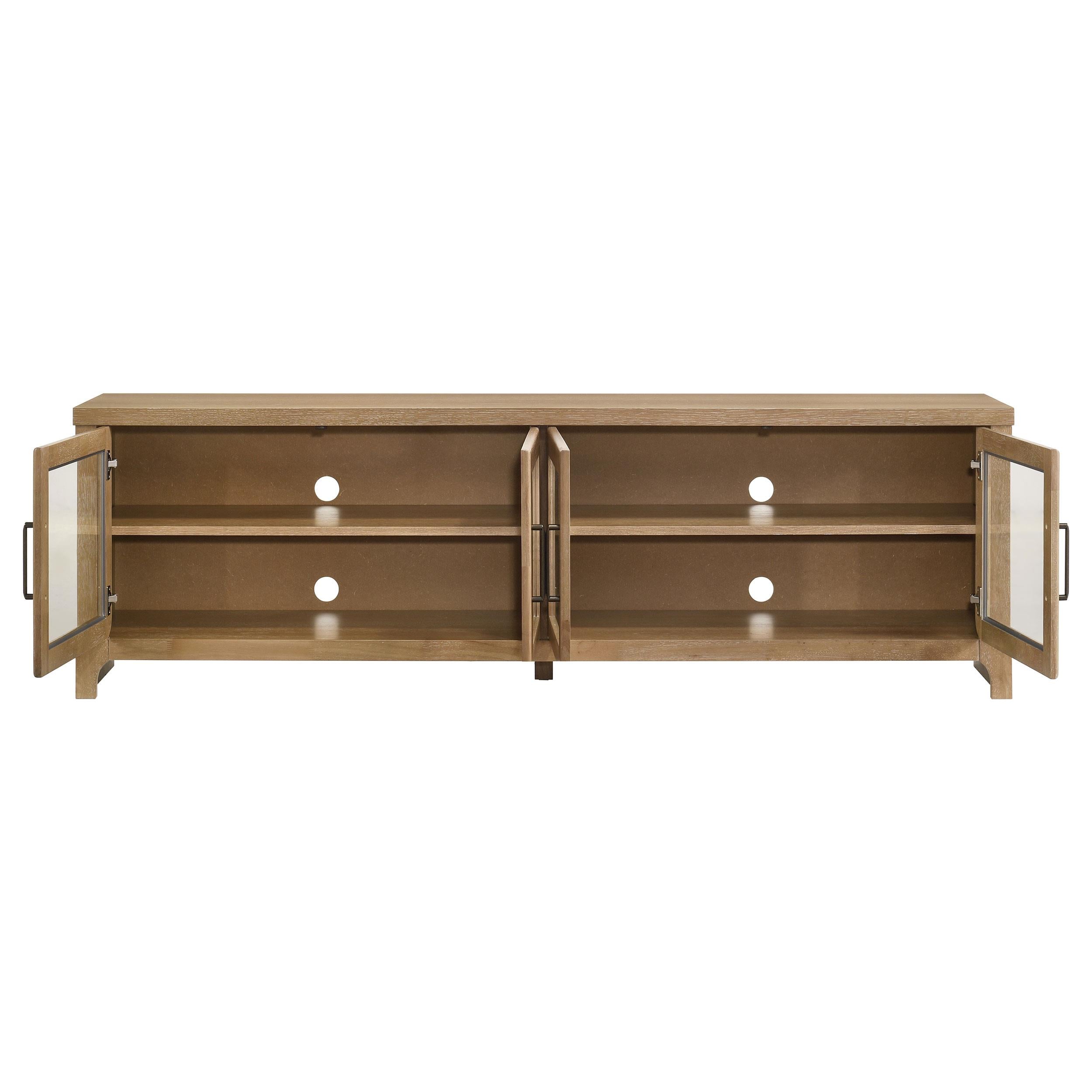 Brenham 79-inch 4-door TV Stand Media Console Light Oak - 720130