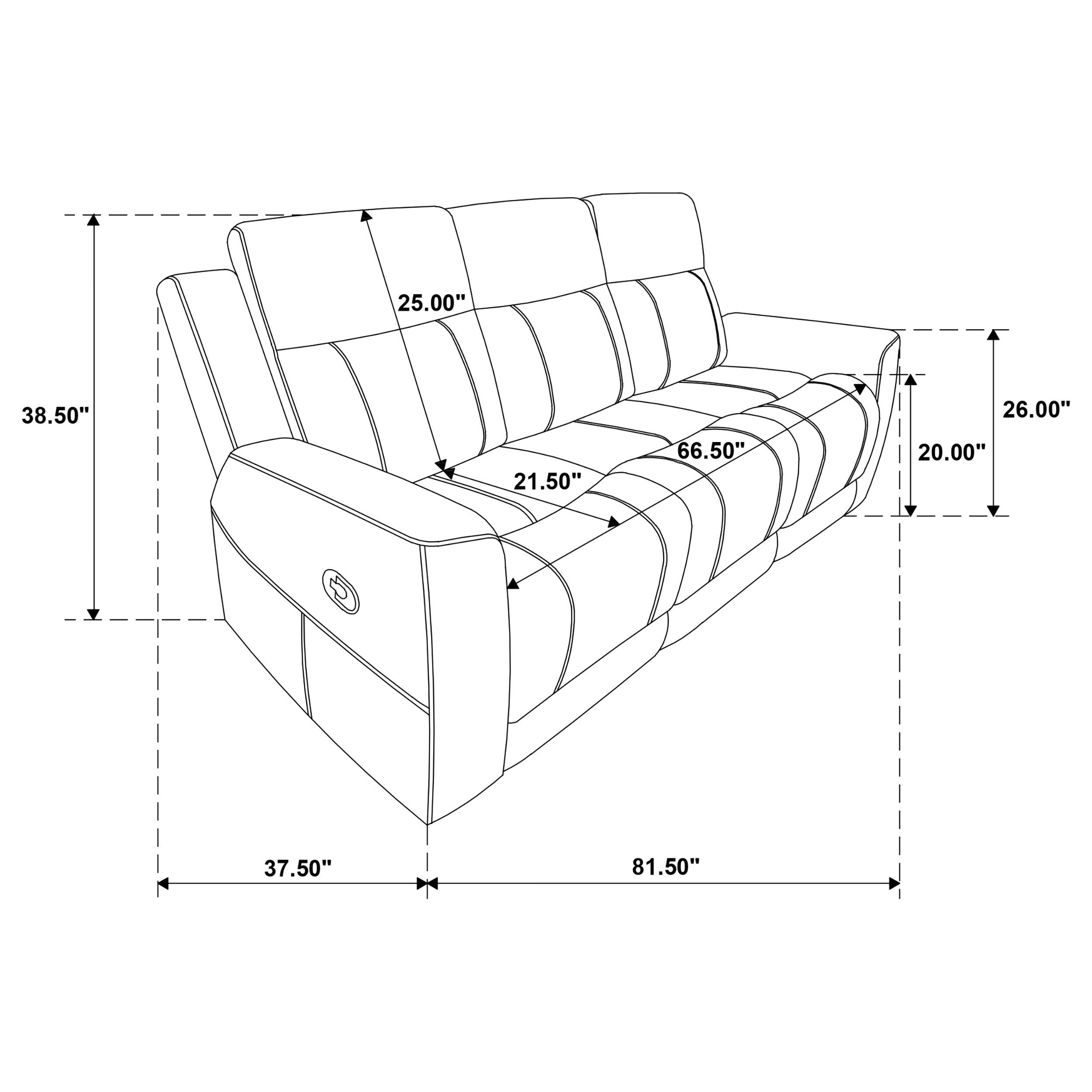 Brentwood 2-piece Upholstered Motion Reclining Sofa Set Black - 610284-S2