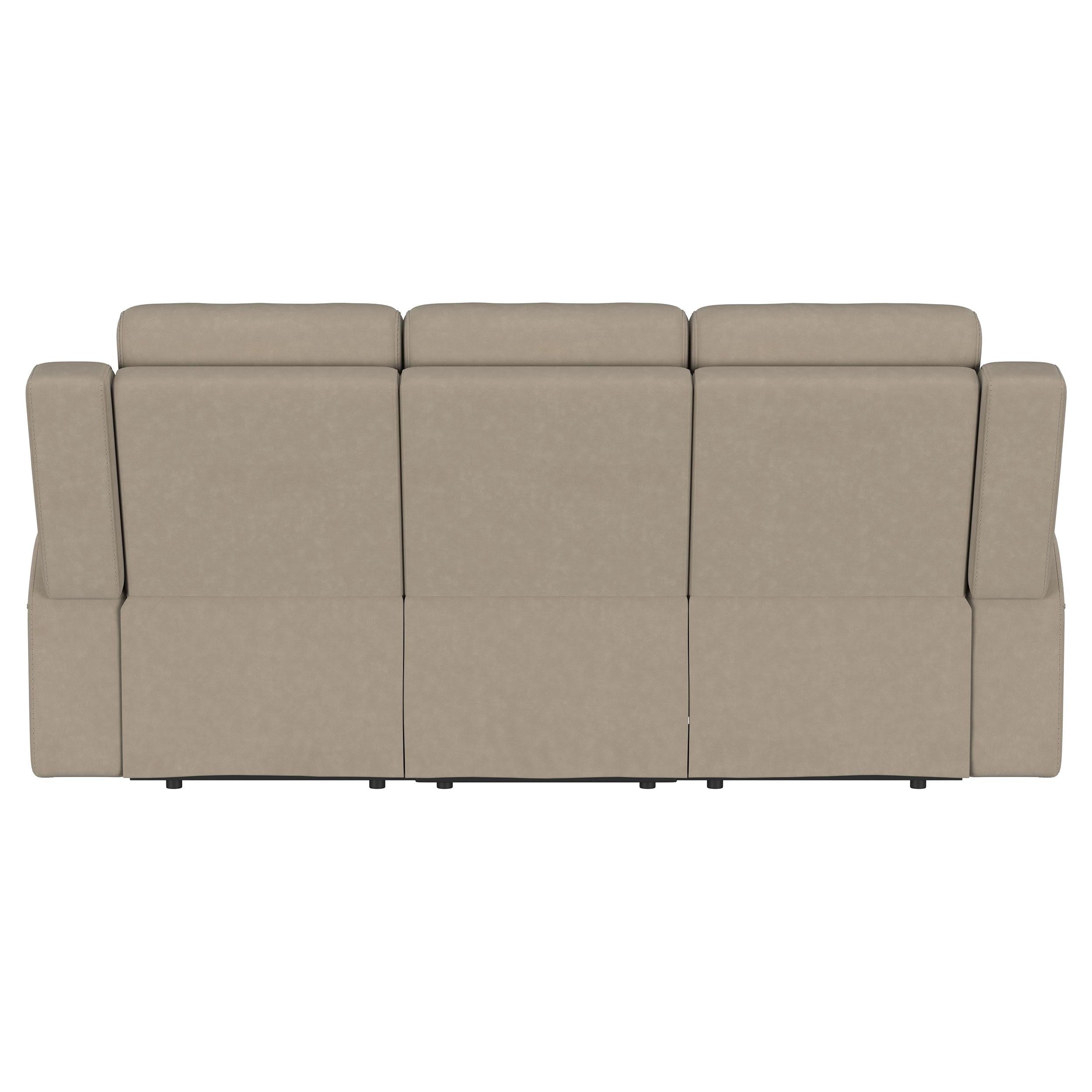 Brentwood Upholstered Motion Reclining Sofa Taupe - 610281