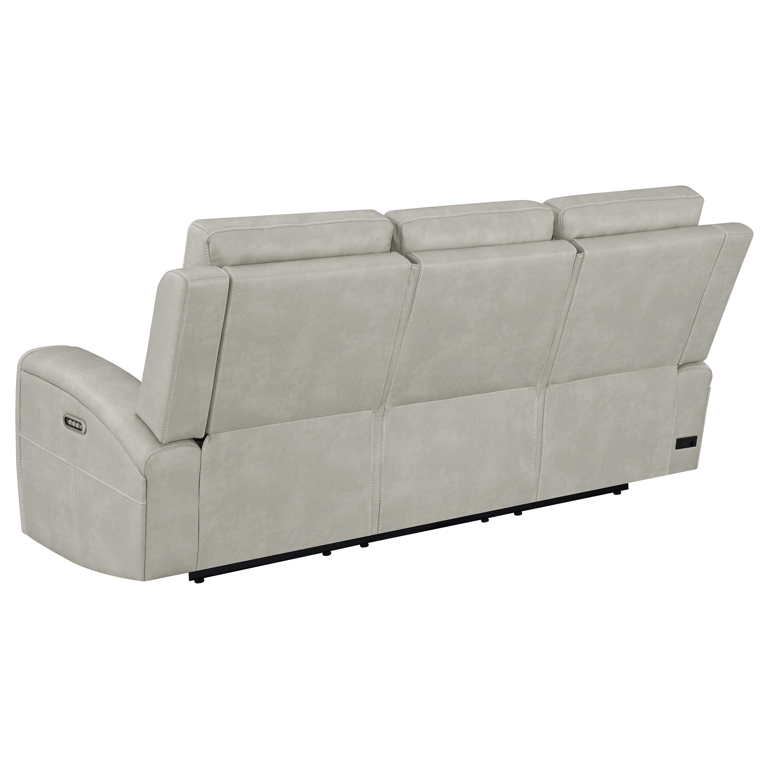 Brickston 2-piece Triple Power Reclining Sofa Set Grey - 603434PPP-S2
