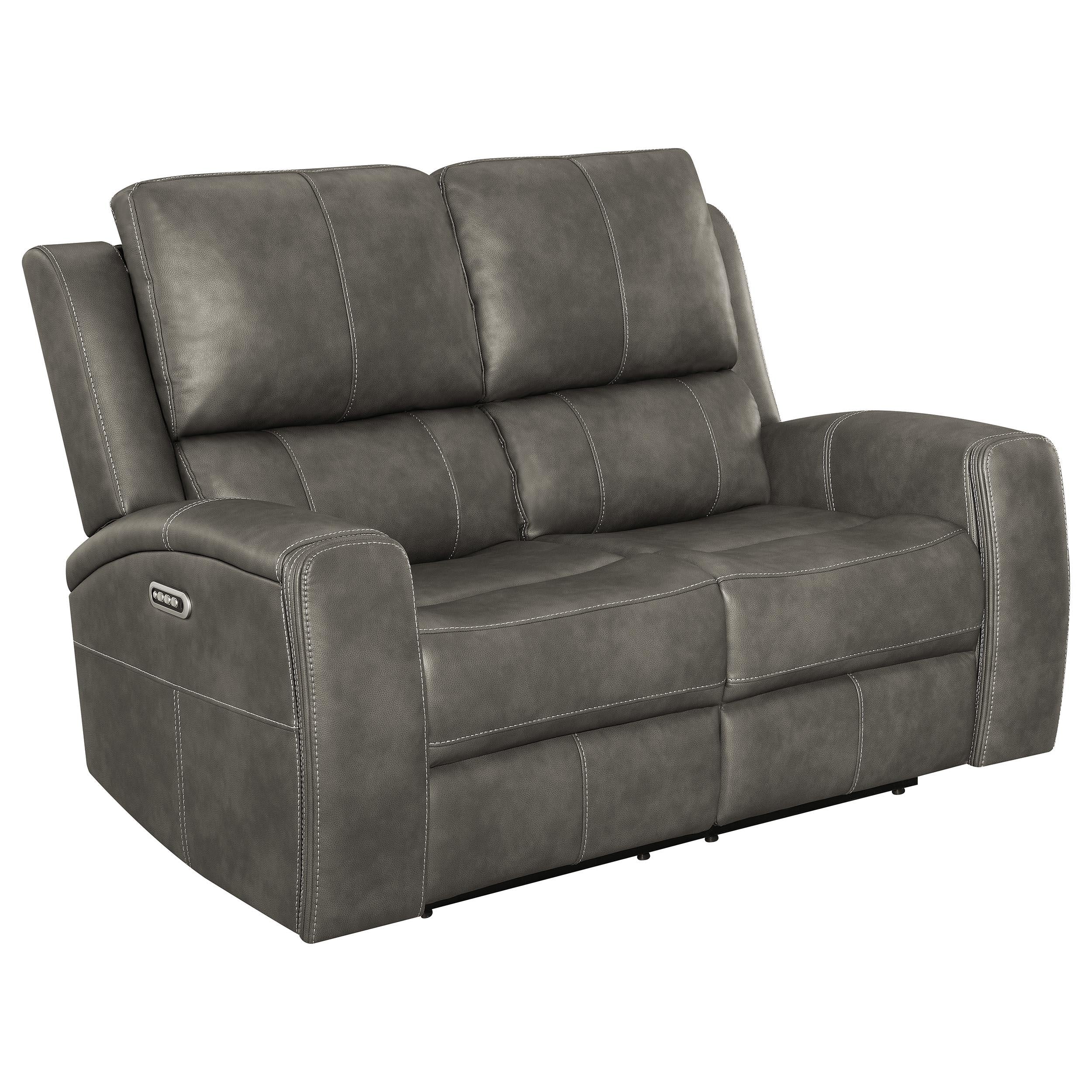 Brickston 3-piece Triple Power Reclining Sofa Set Charcoal - 603431PPP-S3